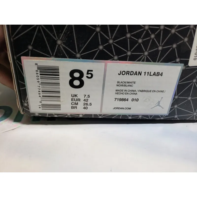 PKGoden Jordan 4 Retro 11Lab4 Black,719864-010