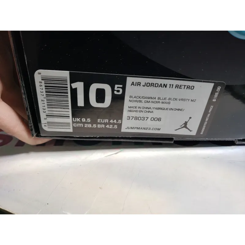 PKGoden Jordan 11 Retro Gamma Blue 378037-006