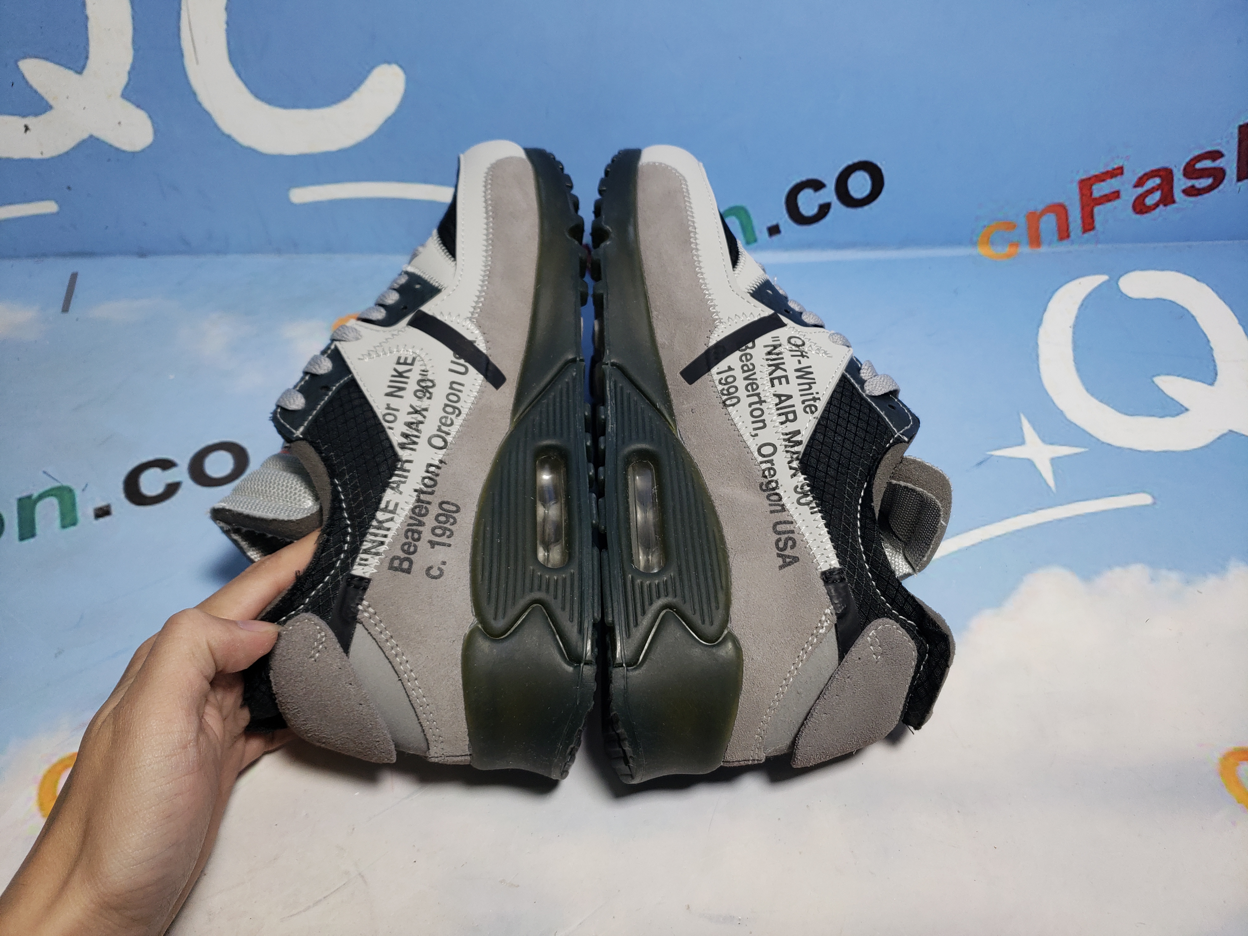 PKGoden OFF-White x Nike Air Max 90 Grey