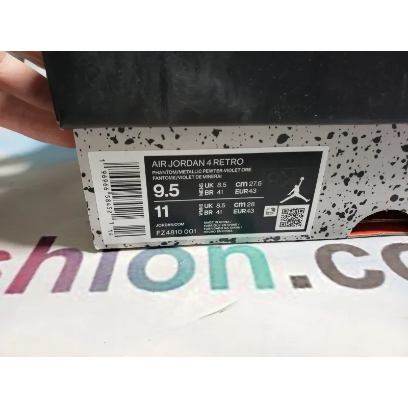 PKGoden Jordan 4 White Phan Tom,FZ4810-001