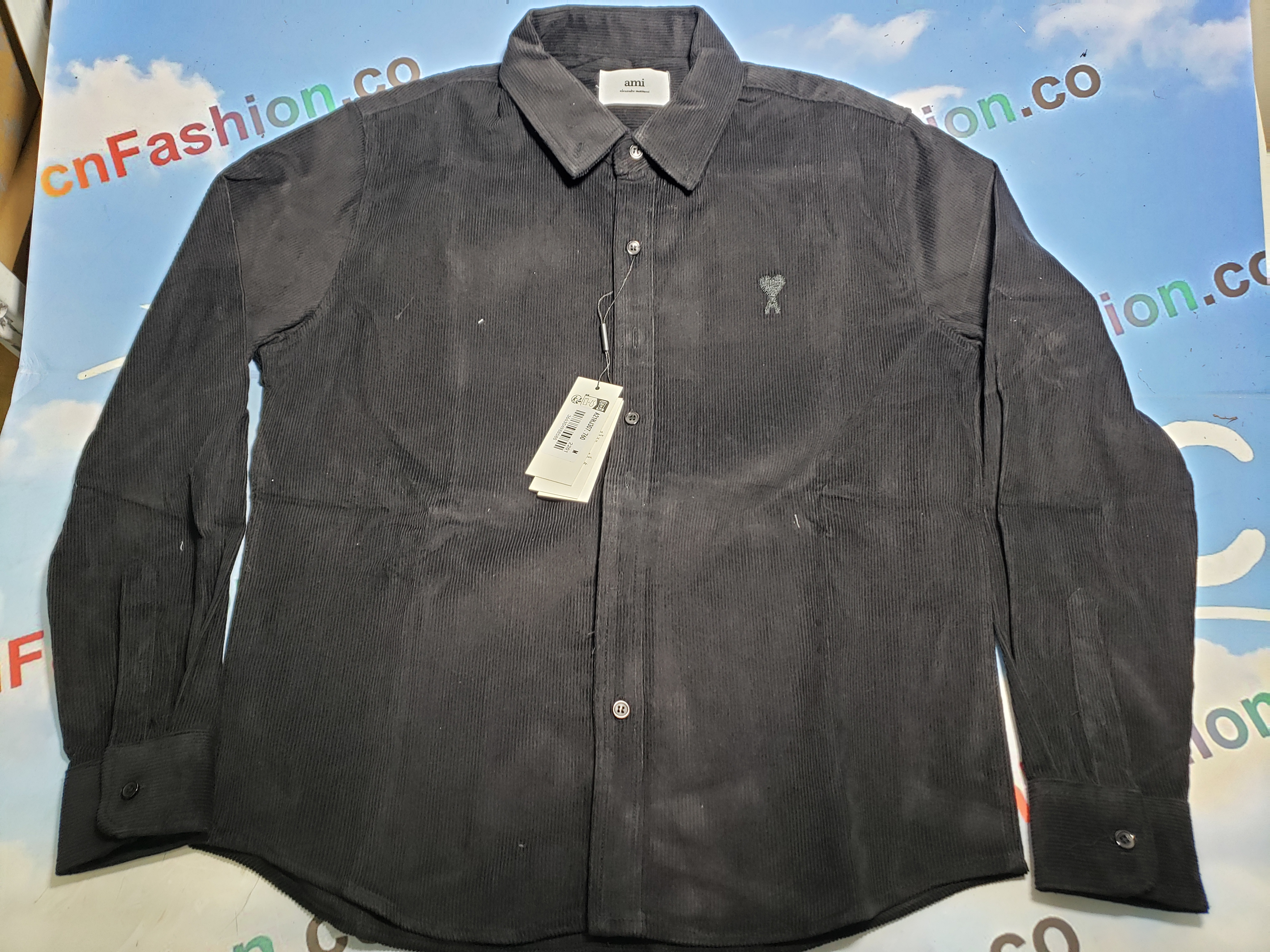 Amiri chest pocket heart solid color Long-Sleeve Shirt 1901