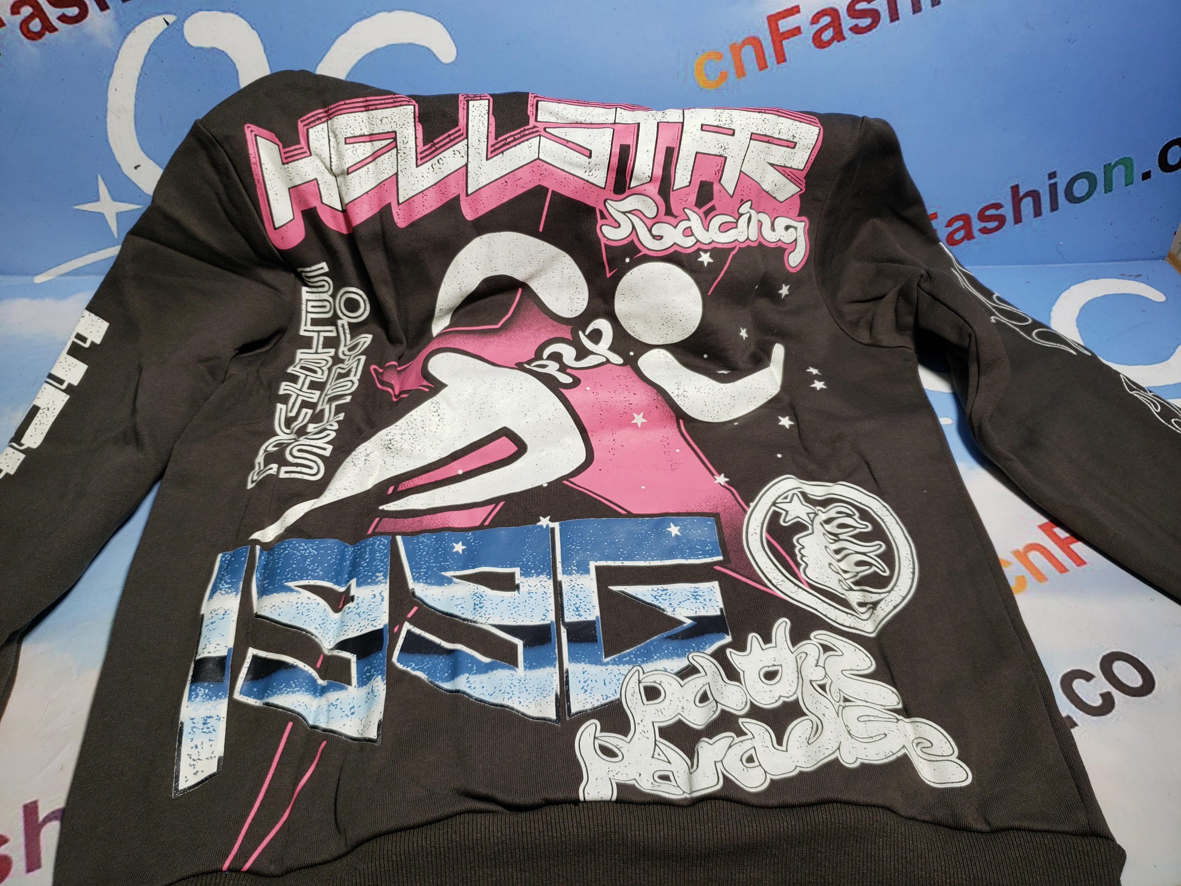 Hellstar Hoodie brown and pink