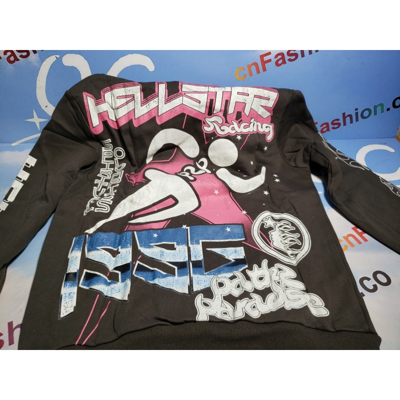 Hellstar Hoodie brown and pink