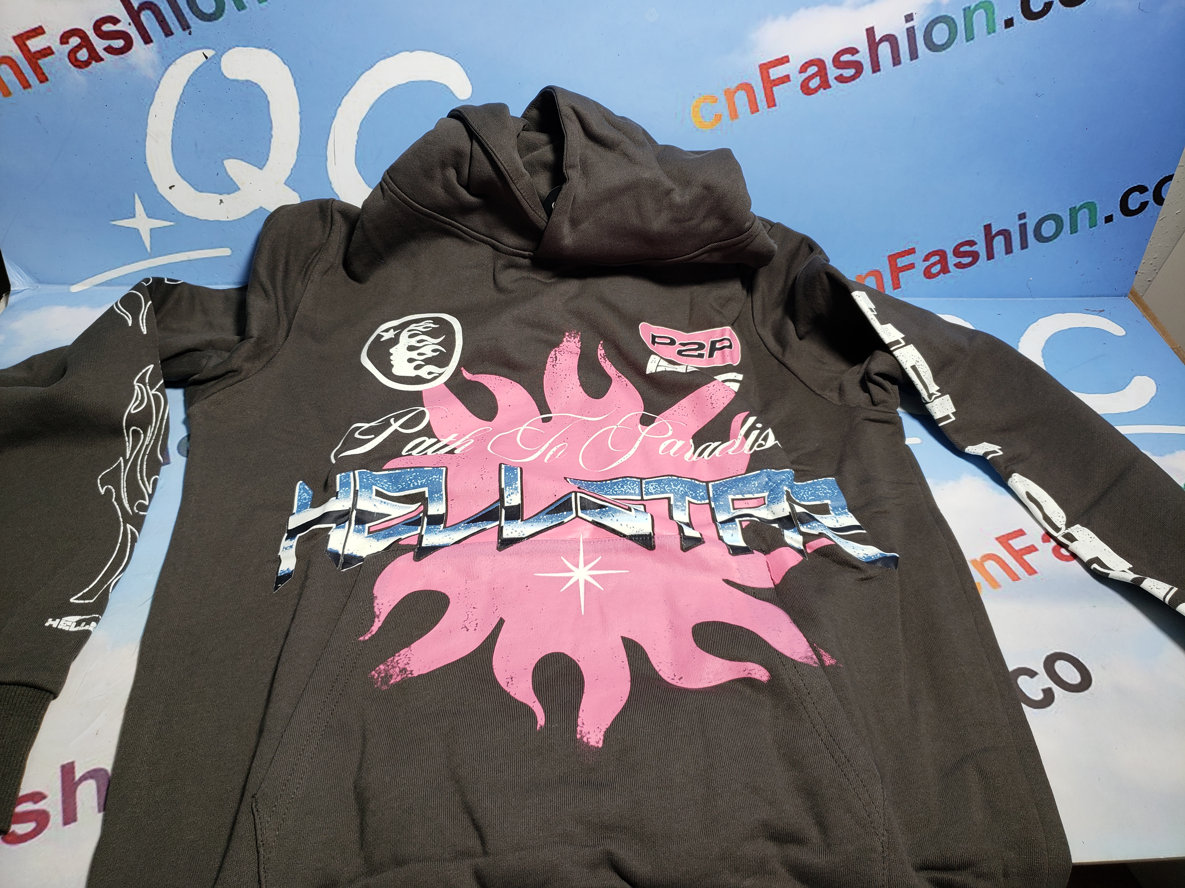 Hellstar Hoodie brown and pink