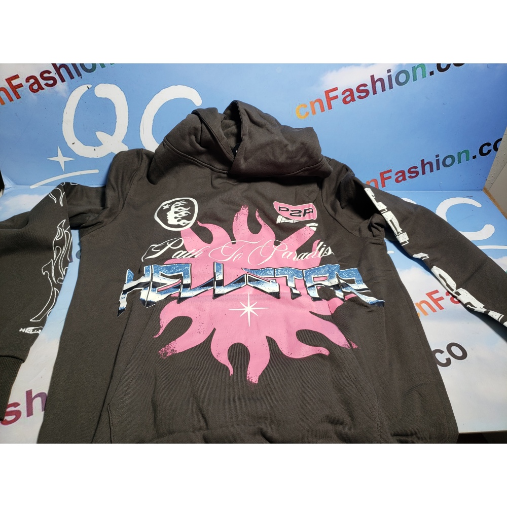 Hellstar Hoodie brown and pink