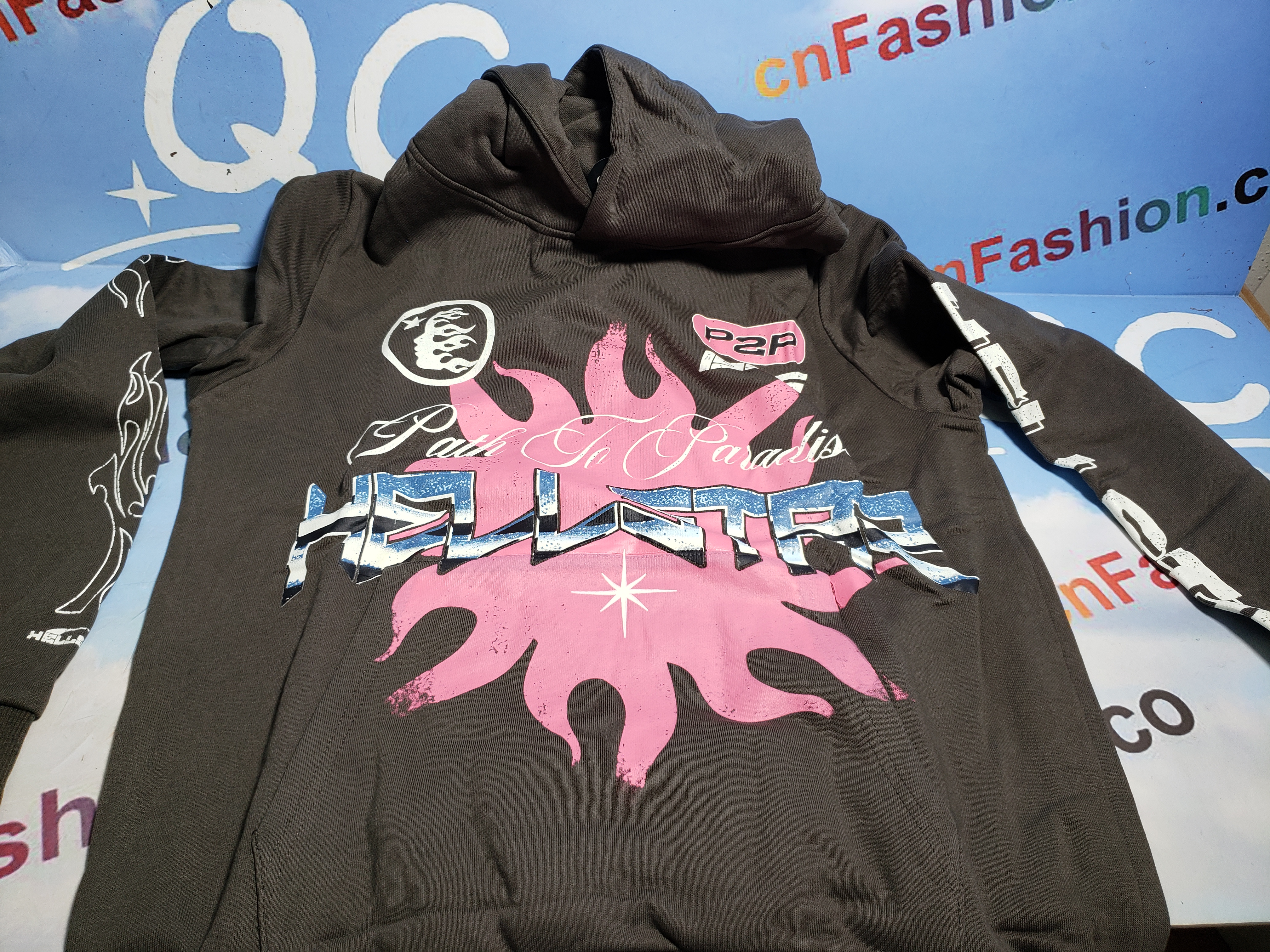 Hellstar Hoodie brown and pink