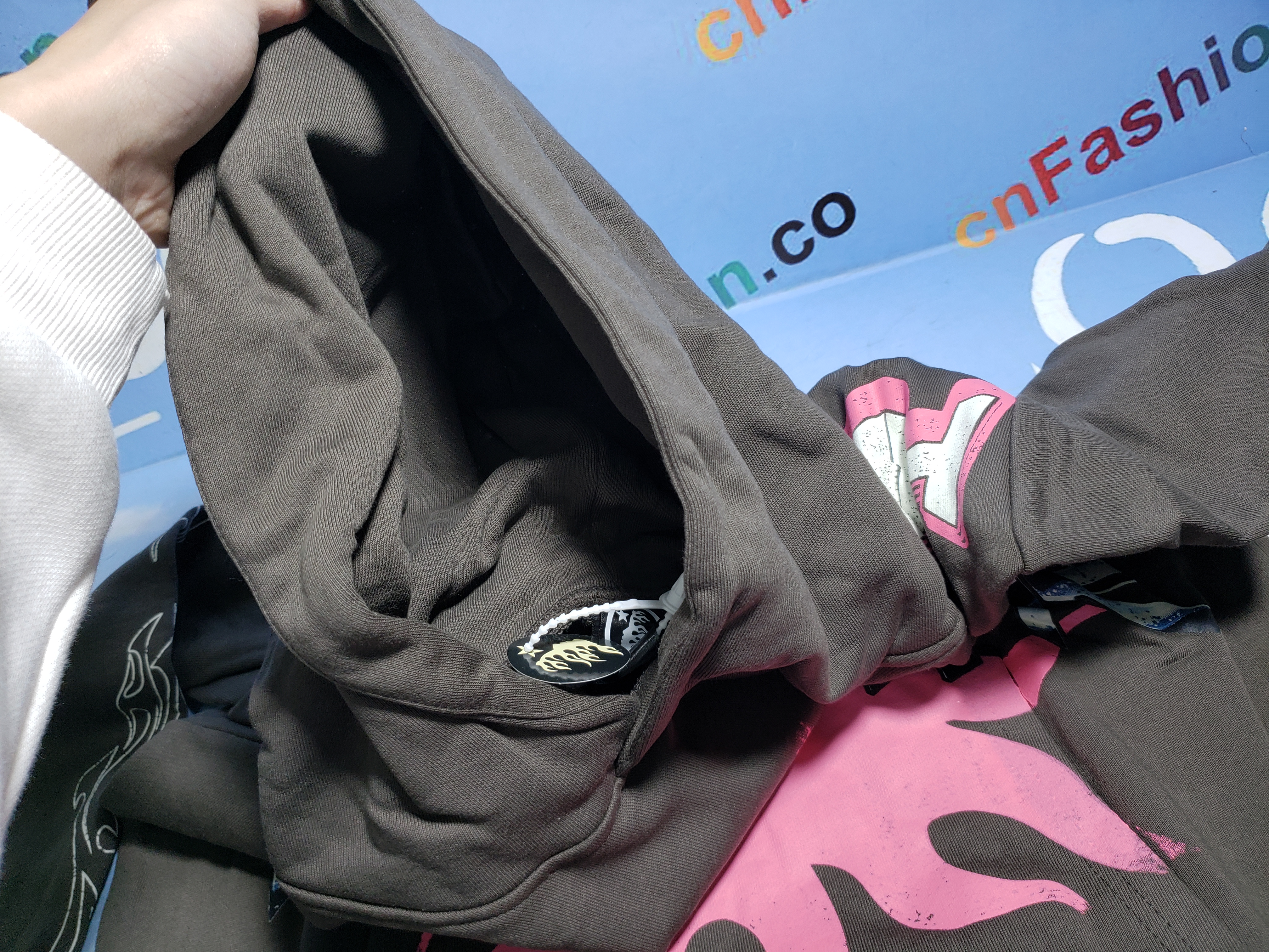 Hellstar Hoodie brown and pink