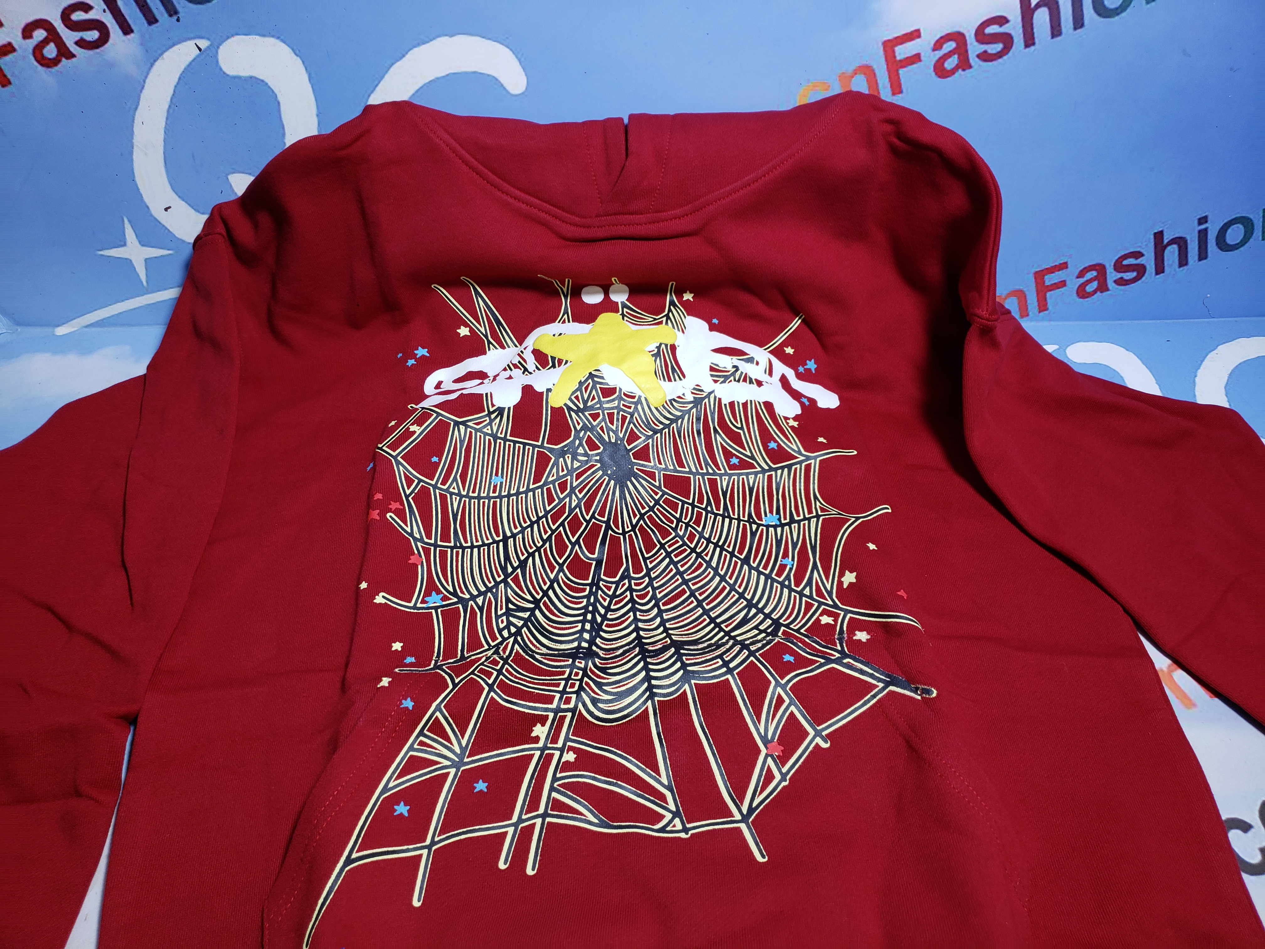 SP5DER Logo Maroon Hoodie