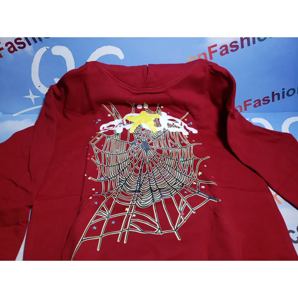 SP5DER Logo Maroon Hoodie