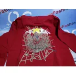 SP5DER Logo Maroon Hoodie