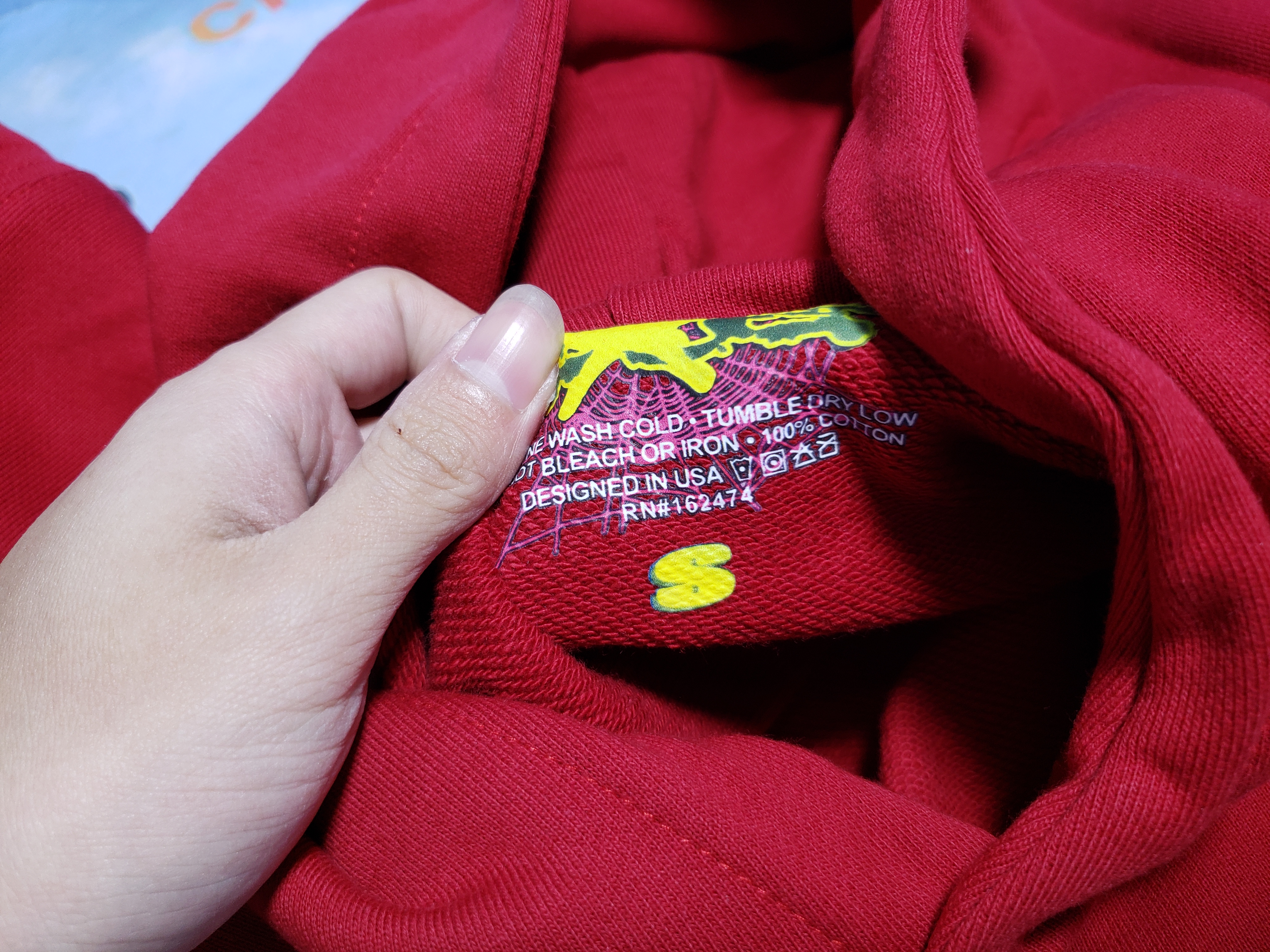 SP5DER Logo Maroon Hoodie