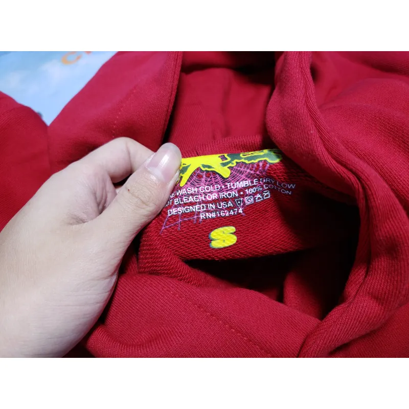 SP5DER Logo Maroon Hoodie