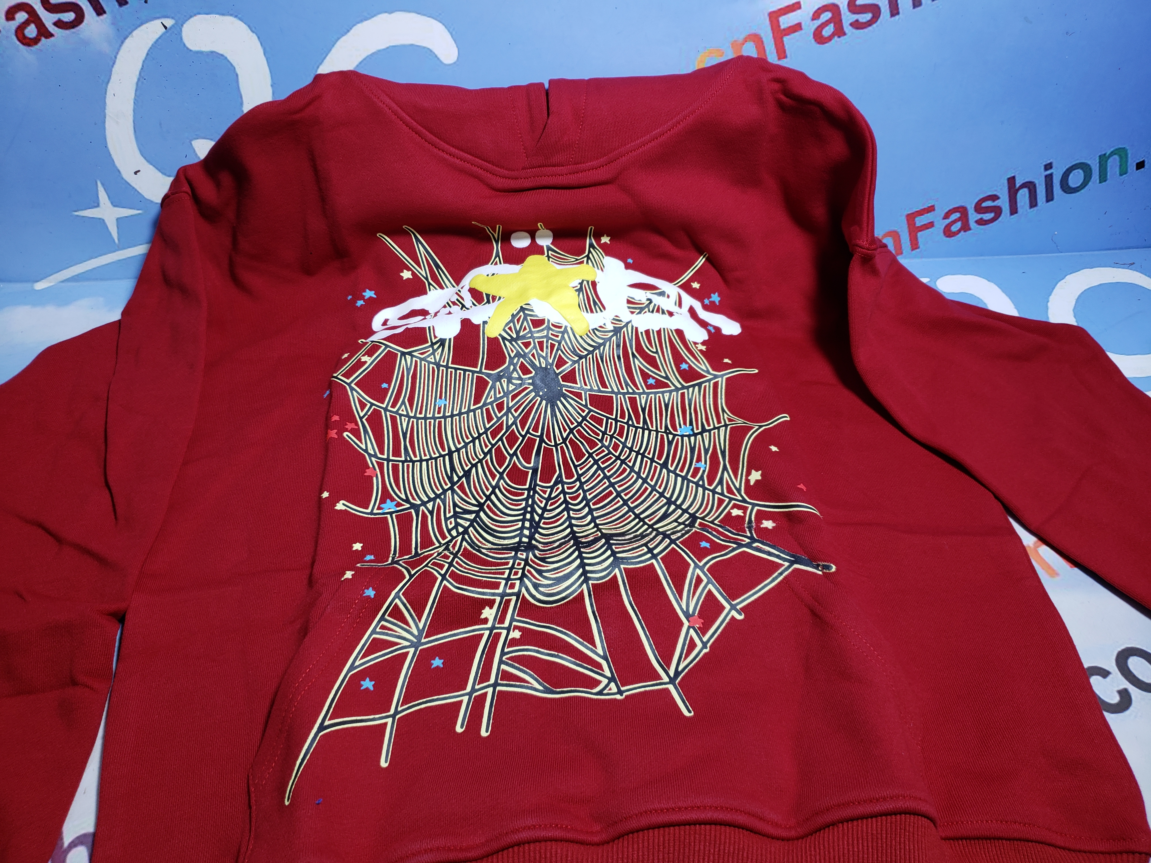 SP5DER Logo Maroon Hoodie