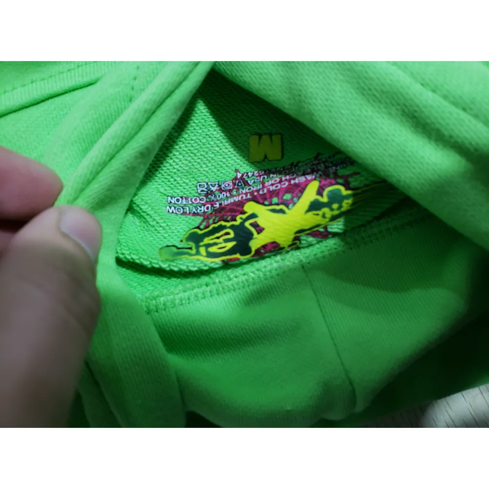 SP5DER Web Hoodie Slime Green