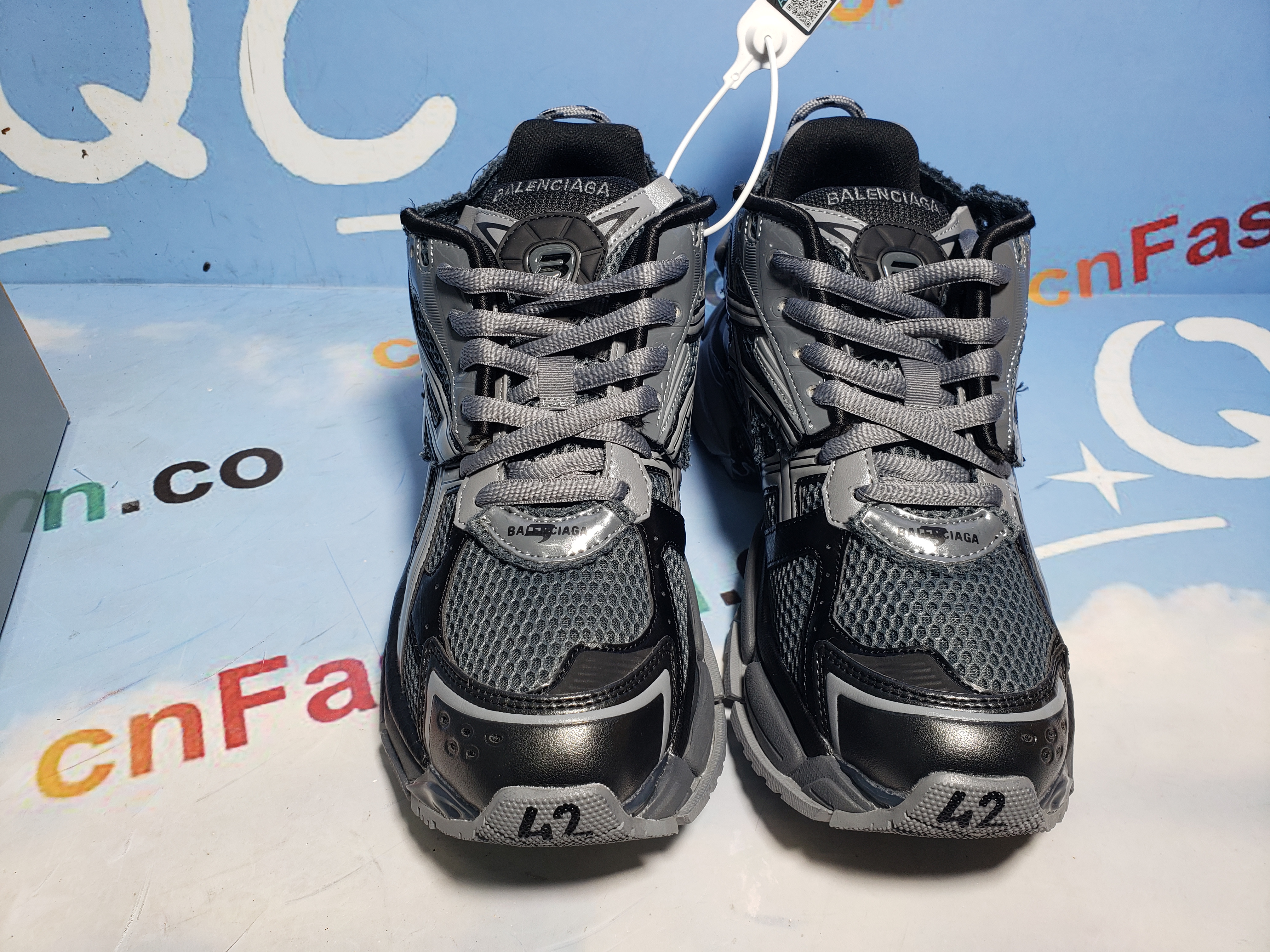 PKGoden Balenciaga 7th Runner All Black Gray 677402 W3RB2 1515