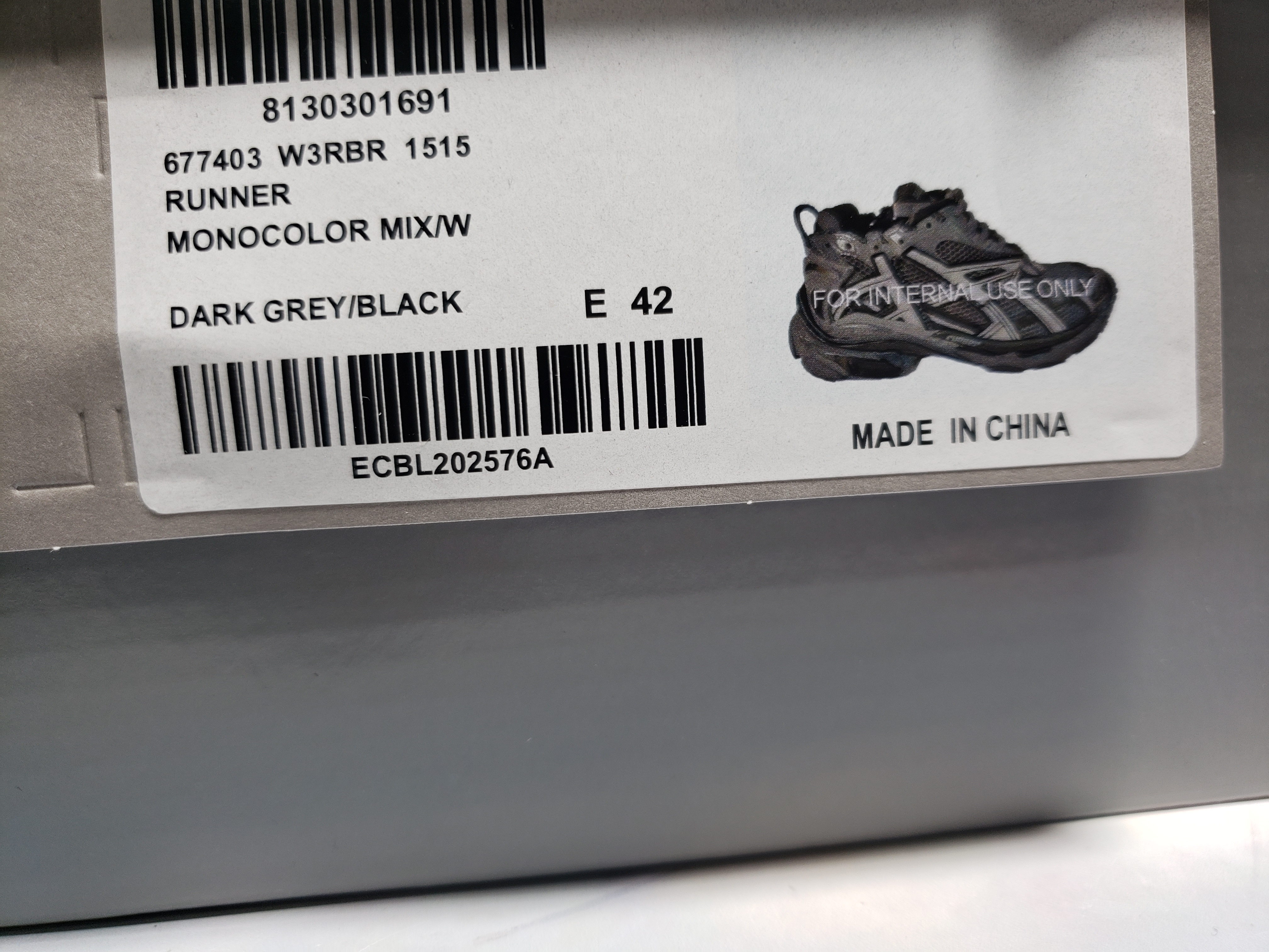 PKGoden Balenciaga 7th Runner All Black Gray 677402 W3RB2 1515