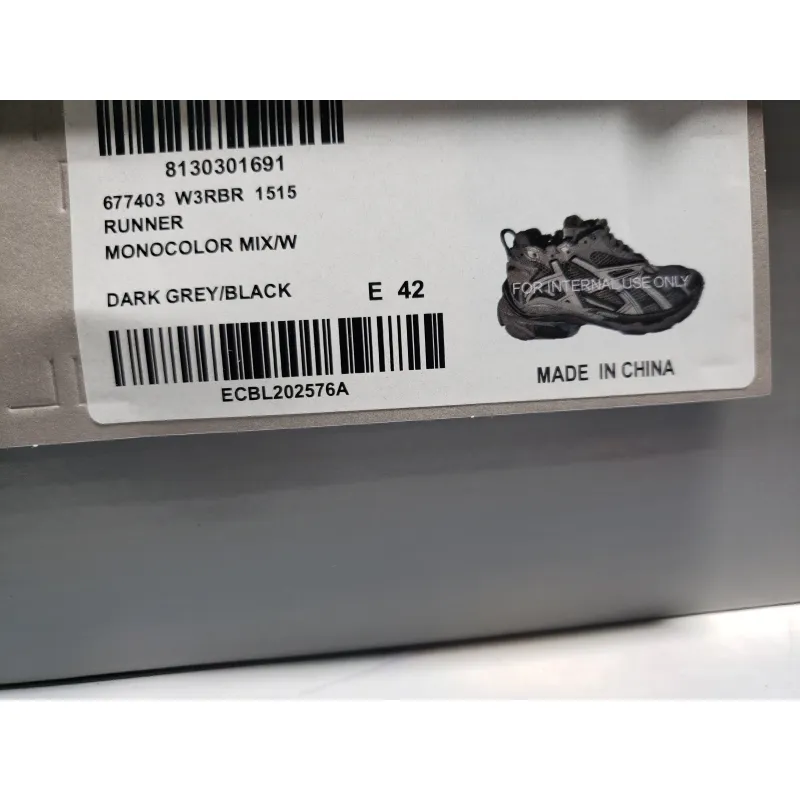 PKGoden Balenciaga 7th Runner All Black Gray 677402 W3RB2 1515