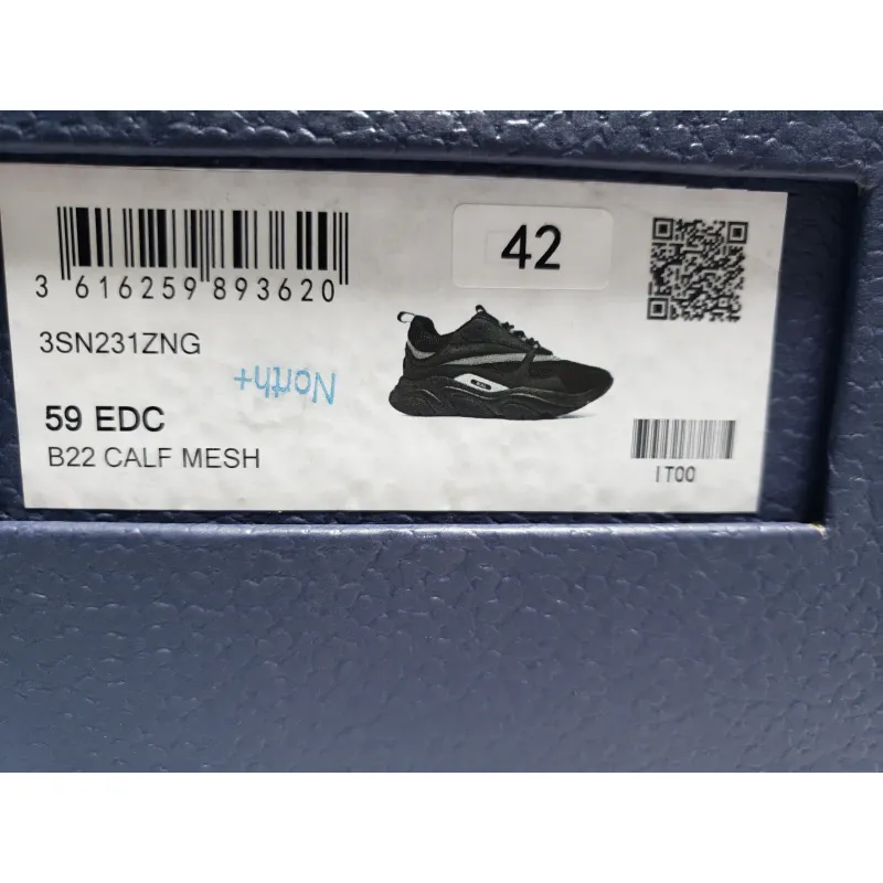 [Free Shipping] PKGoden Dior B22 Sneakers Black 3SN231ZNG_H969