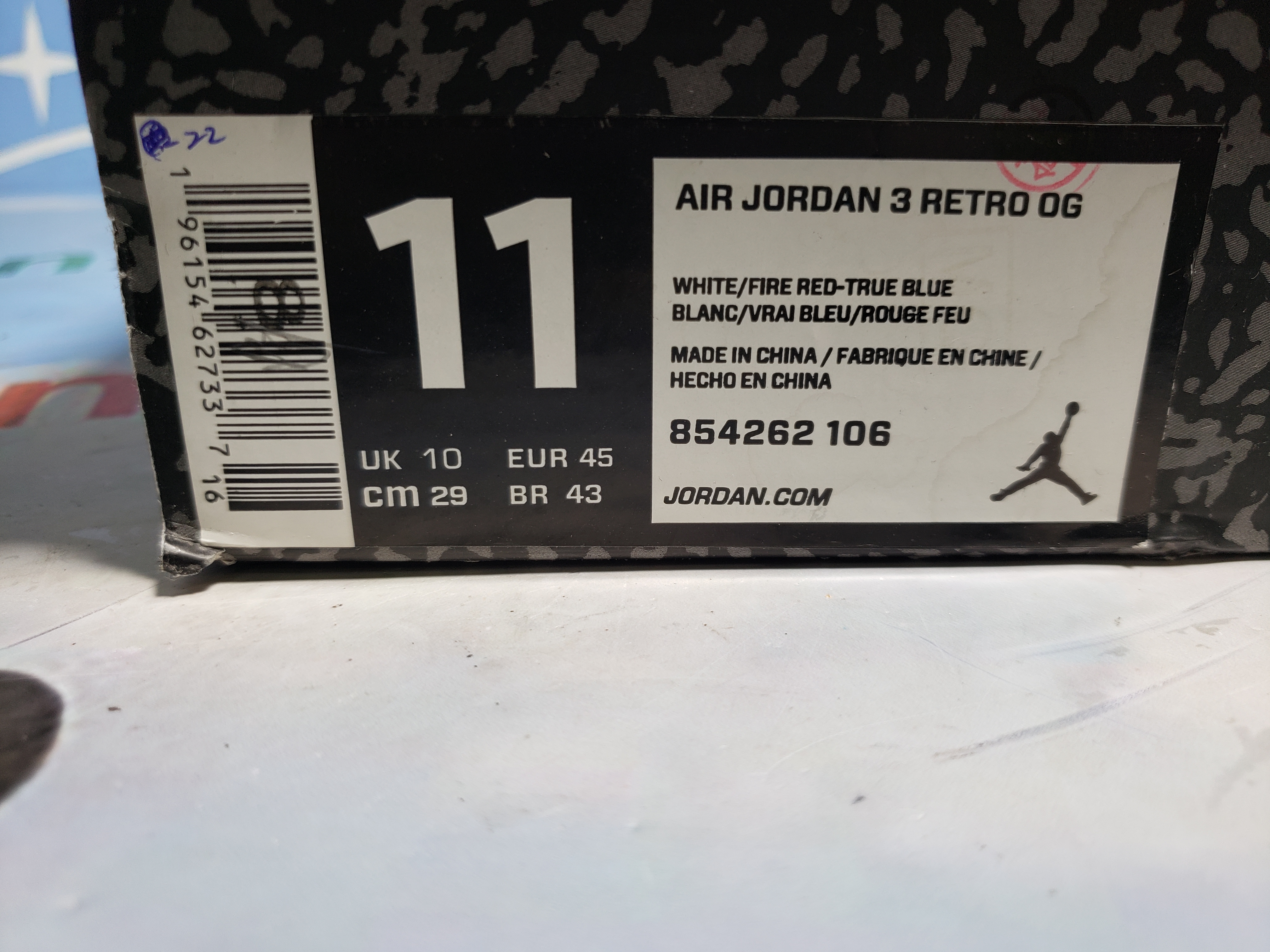 PKGoden Air Jordan 3 Retro True Blue (2016),854262-106