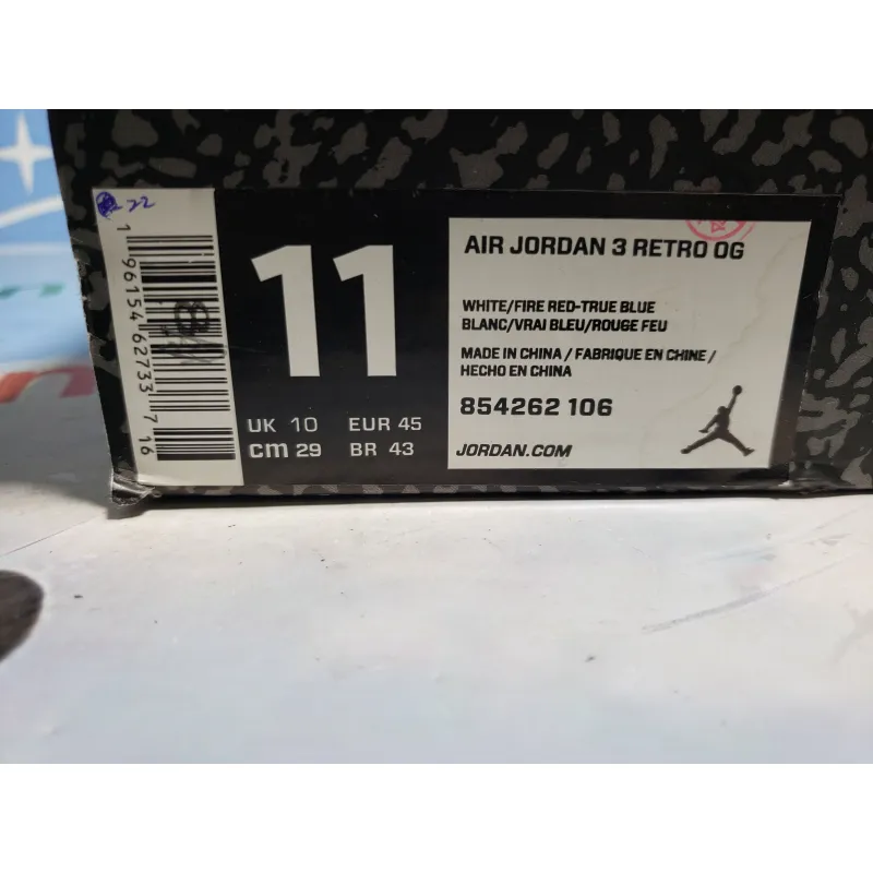 PKGoden Air Jordan 3 Retro True Blue (2016),854262-106