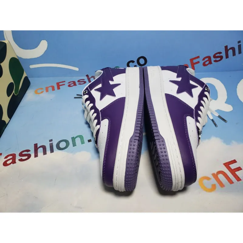 BMLin A Bathing Ape Bape Sta Low White Purple,1170-0191-007