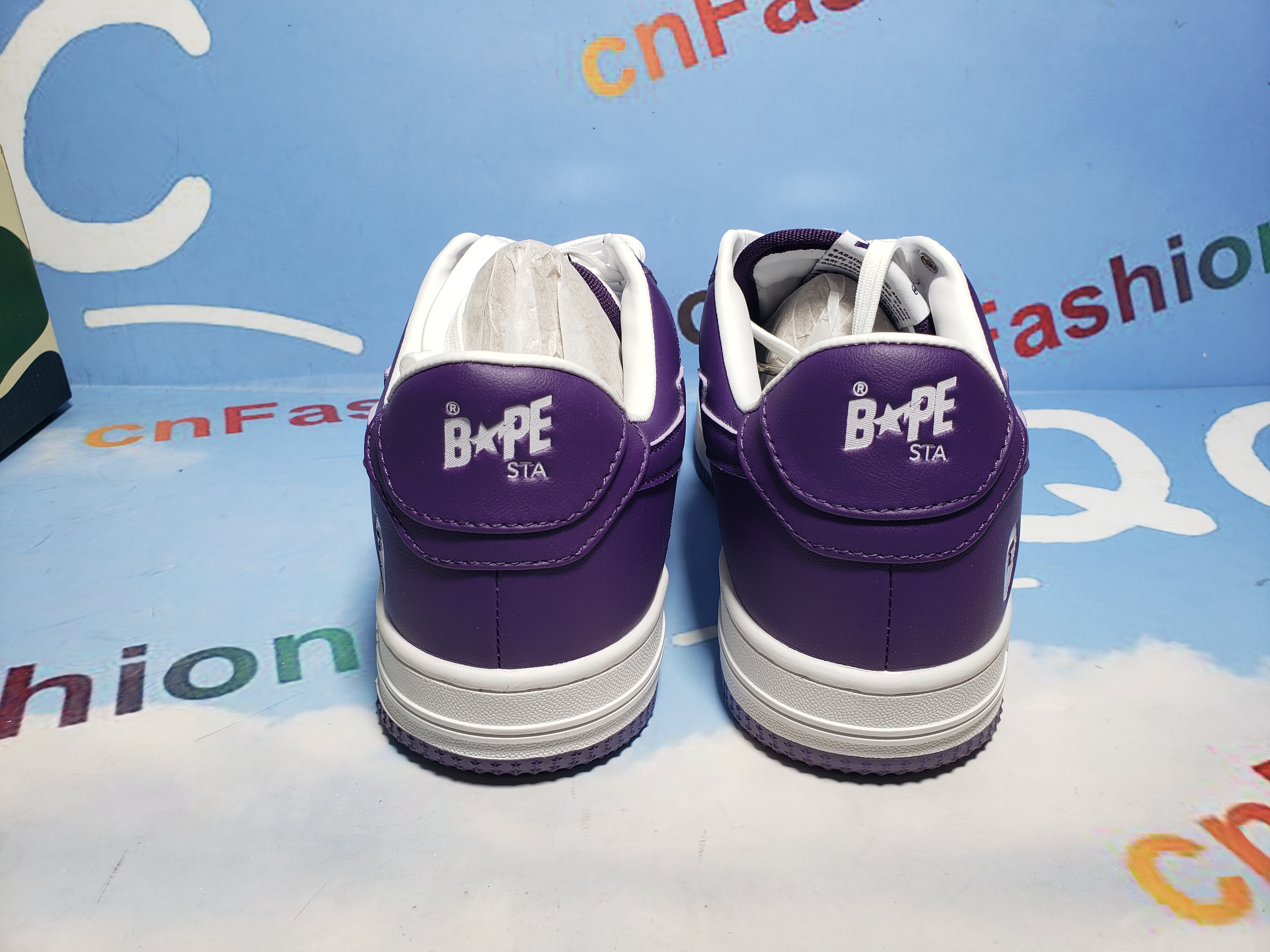 BMLin A Bathing Ape Bape Sta Low White Purple,1170-0191-007