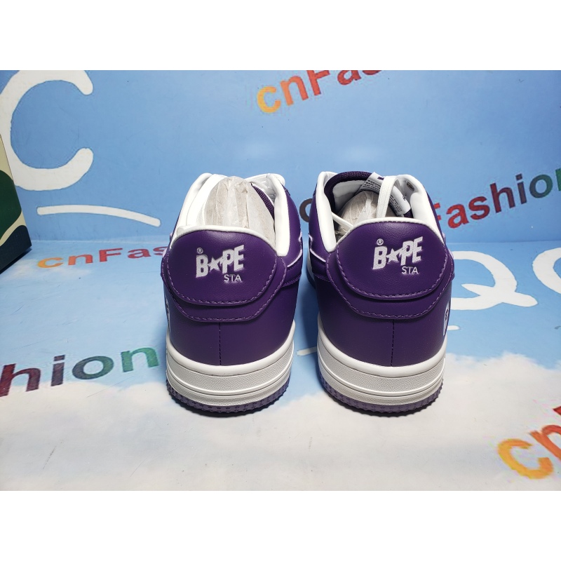 BMLin A Bathing Ape Bape Sta Low White Purple,1170-0191-007