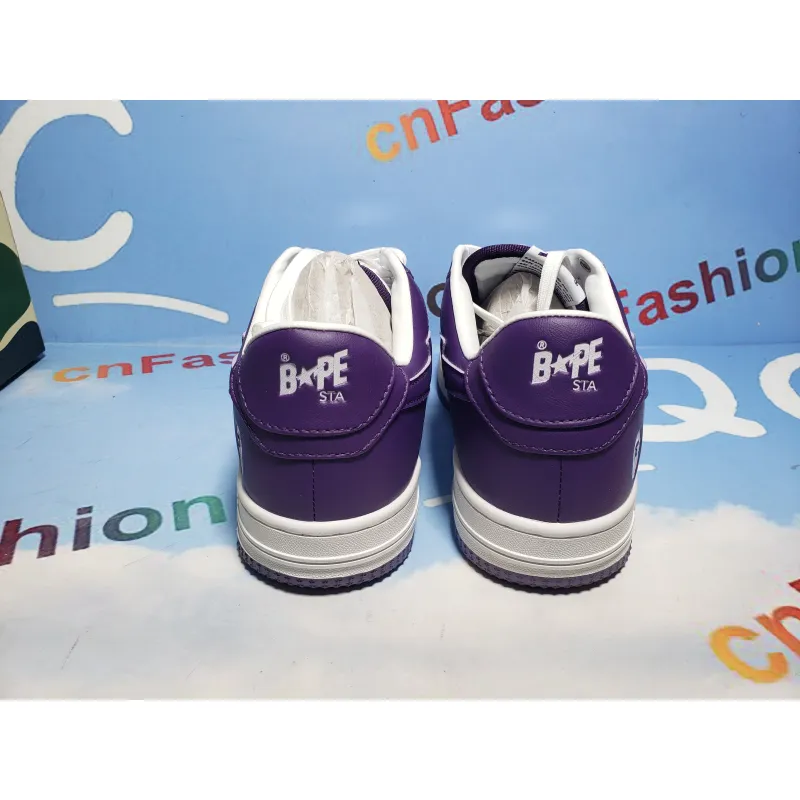 BMLin A Bathing Ape Bape Sta Low White Purple,1170-0191-007