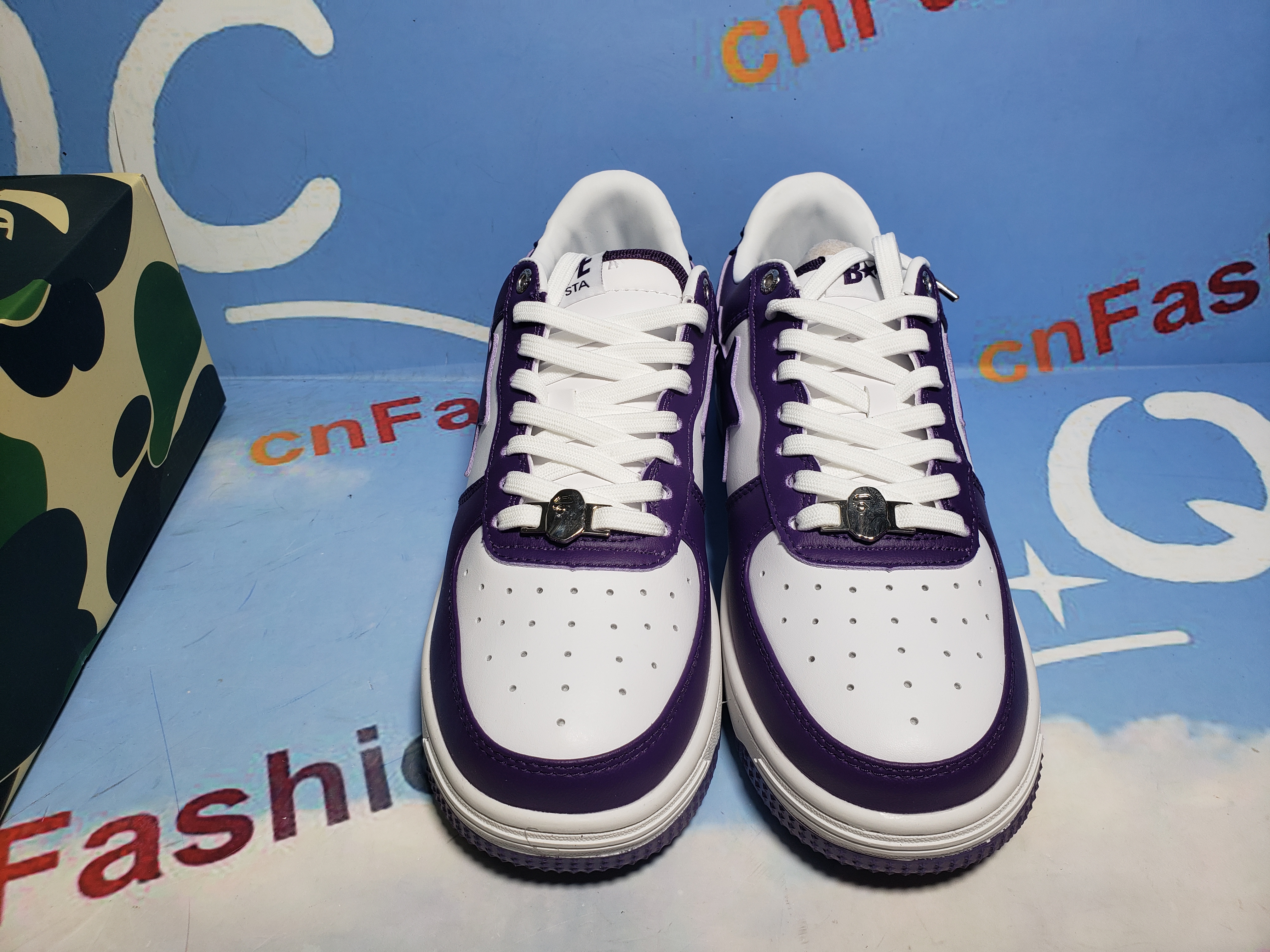 BMLin A Bathing Ape Bape Sta Low White Purple,1170-0191-007