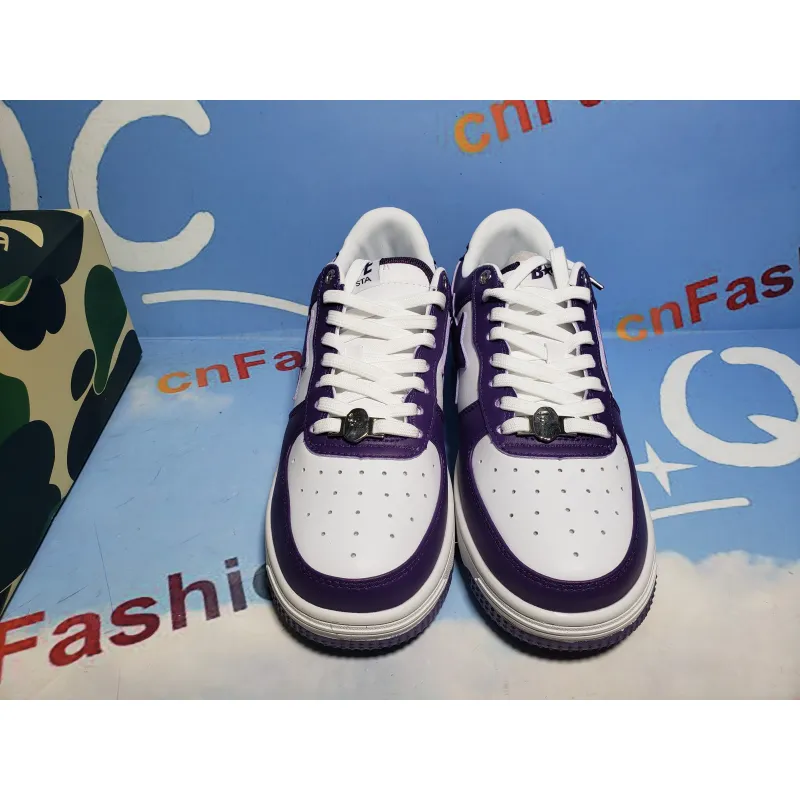 BMLin A Bathing Ape Bape Sta Low White Purple,1170-0191-007