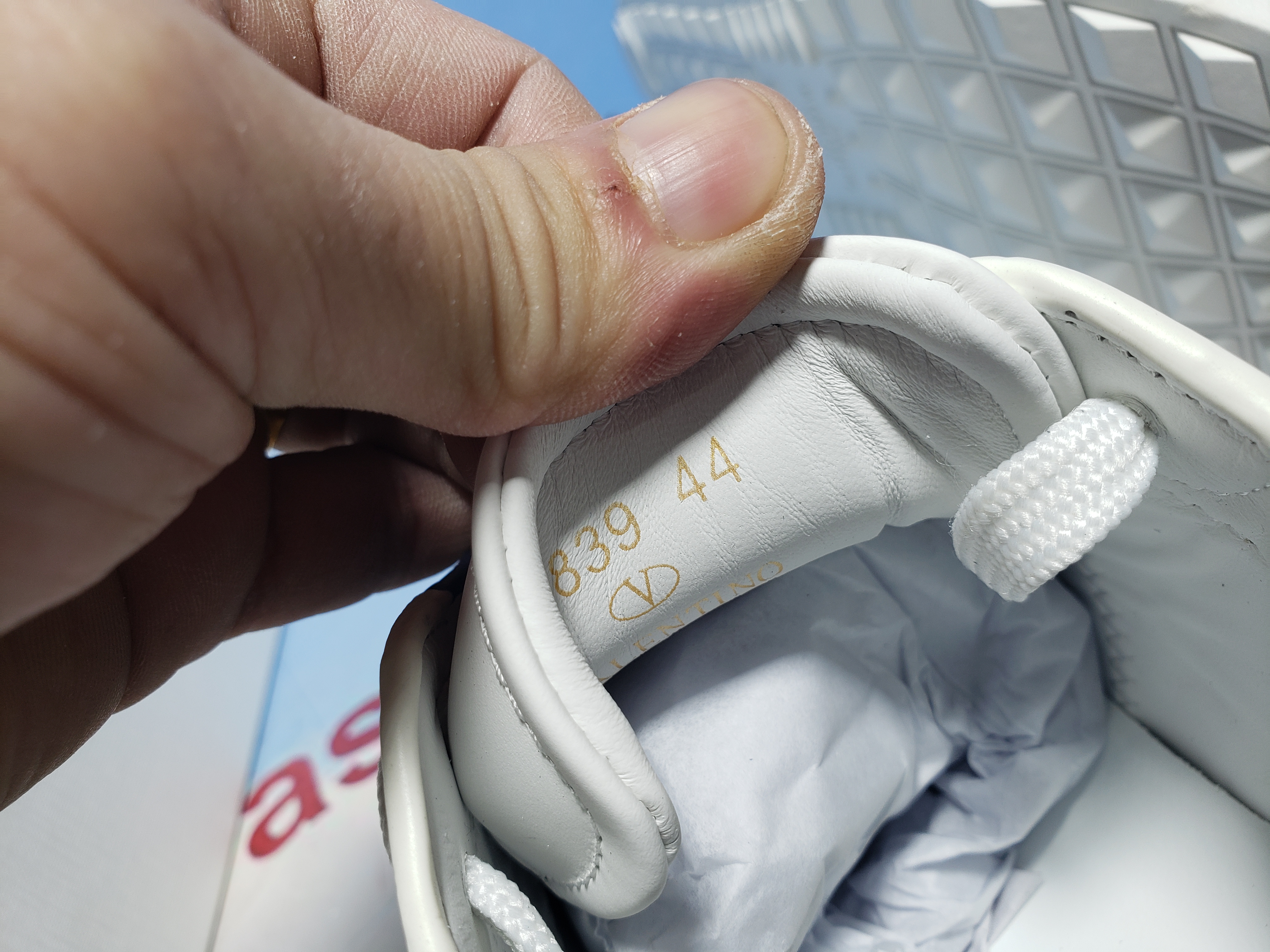 Valentino Rockstud White Blue