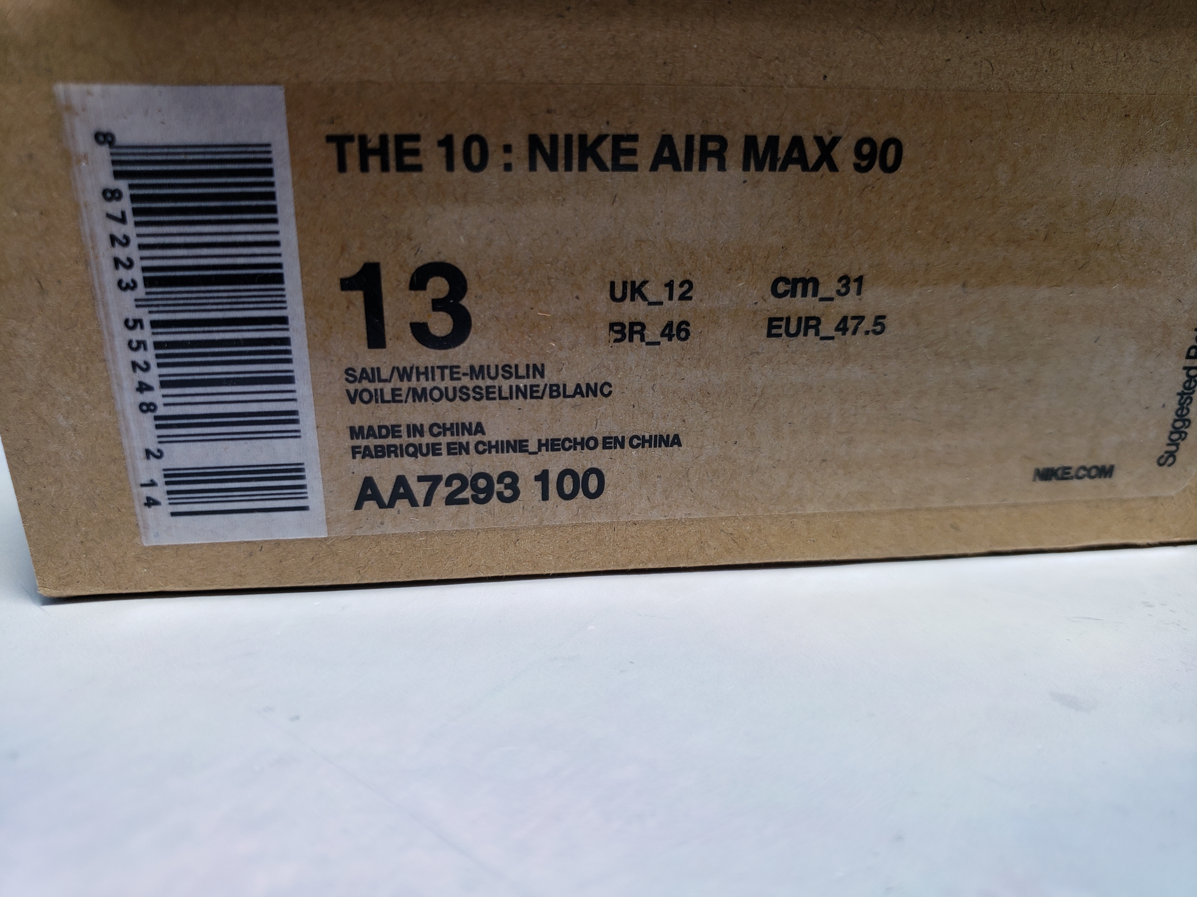 PKGoden Air Max 90 OFF-WHITE All White