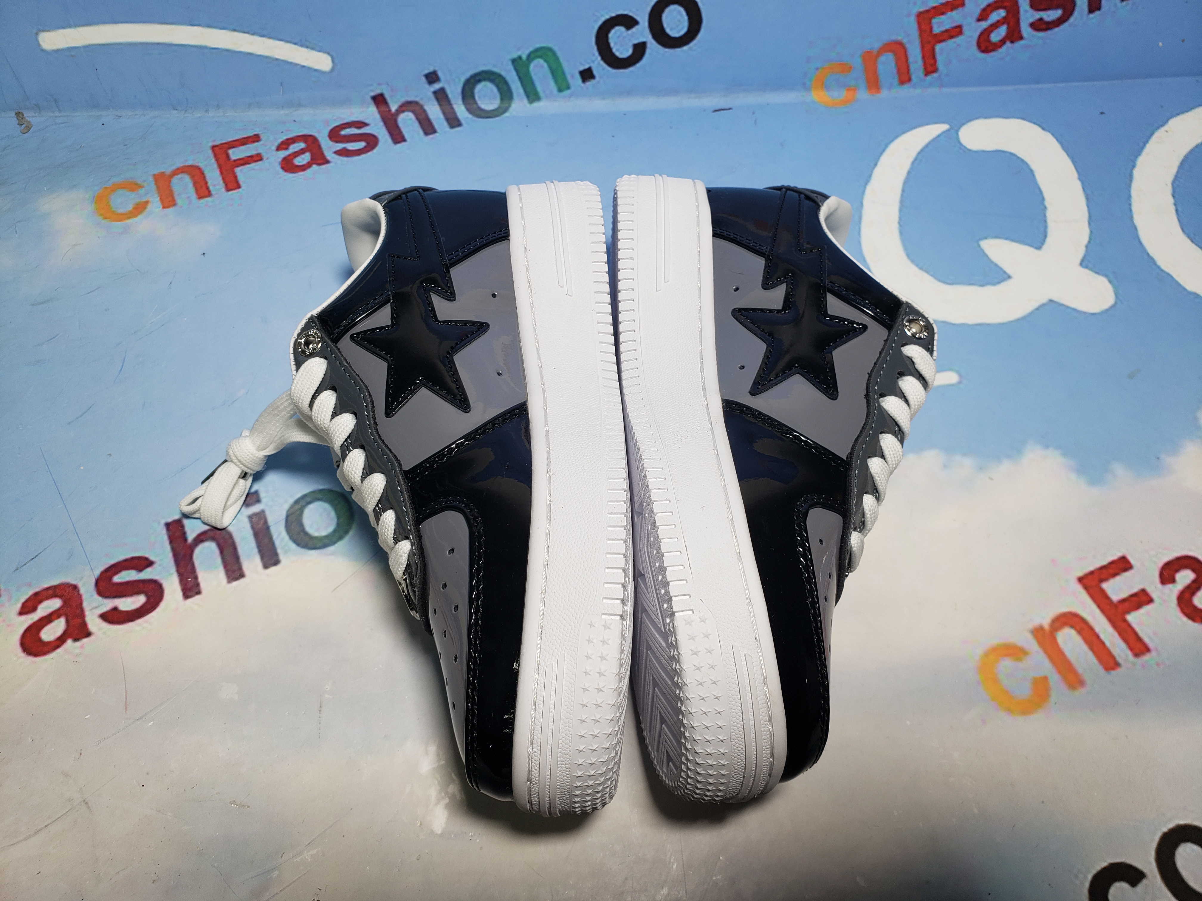 Special Sale A Bathing Ape Bape Sta Low Black Grey Baolan 1H20 191 046