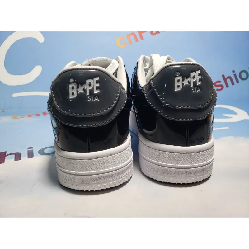 Special Sale A Bathing Ape Bape Sta Low Black Grey Baolan 1H20 191 046