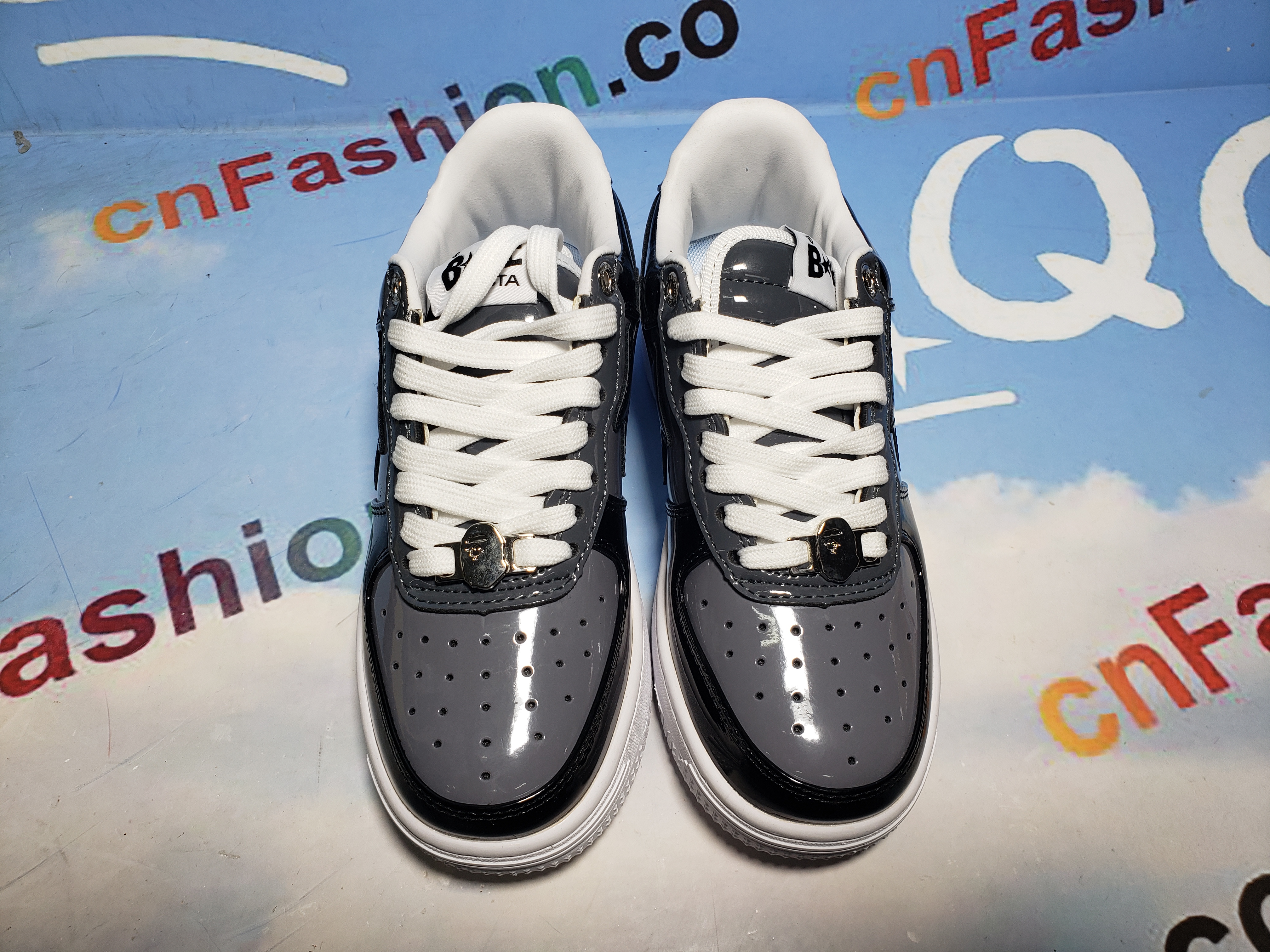 Special Sale A Bathing Ape Bape Sta Low Black Grey Baolan 1H20 191 046