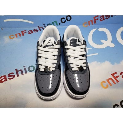 Special Sale A Bathing Ape Bape Sta Low Black Grey Baolan 1H20 191 046 02