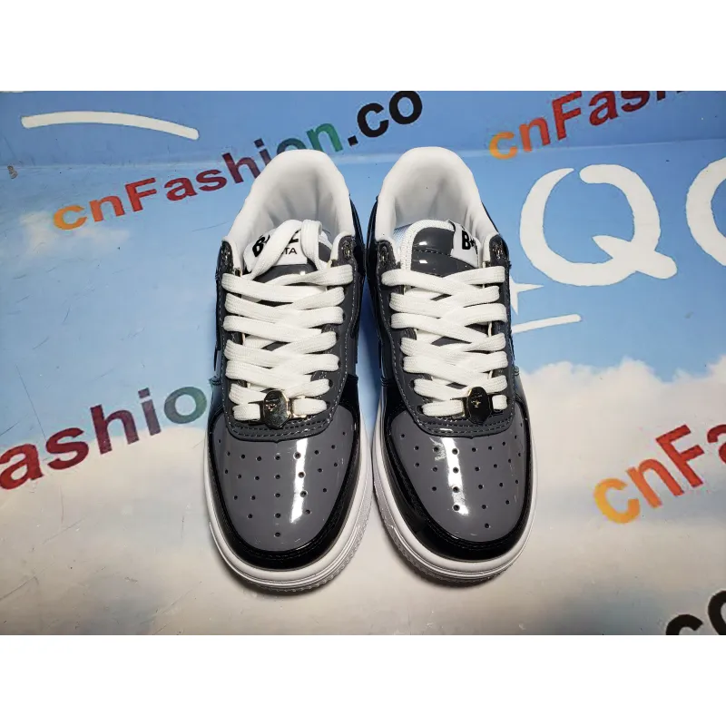 Special Sale A Bathing Ape Bape Sta Low Black Grey Baolan 1H20 191 046