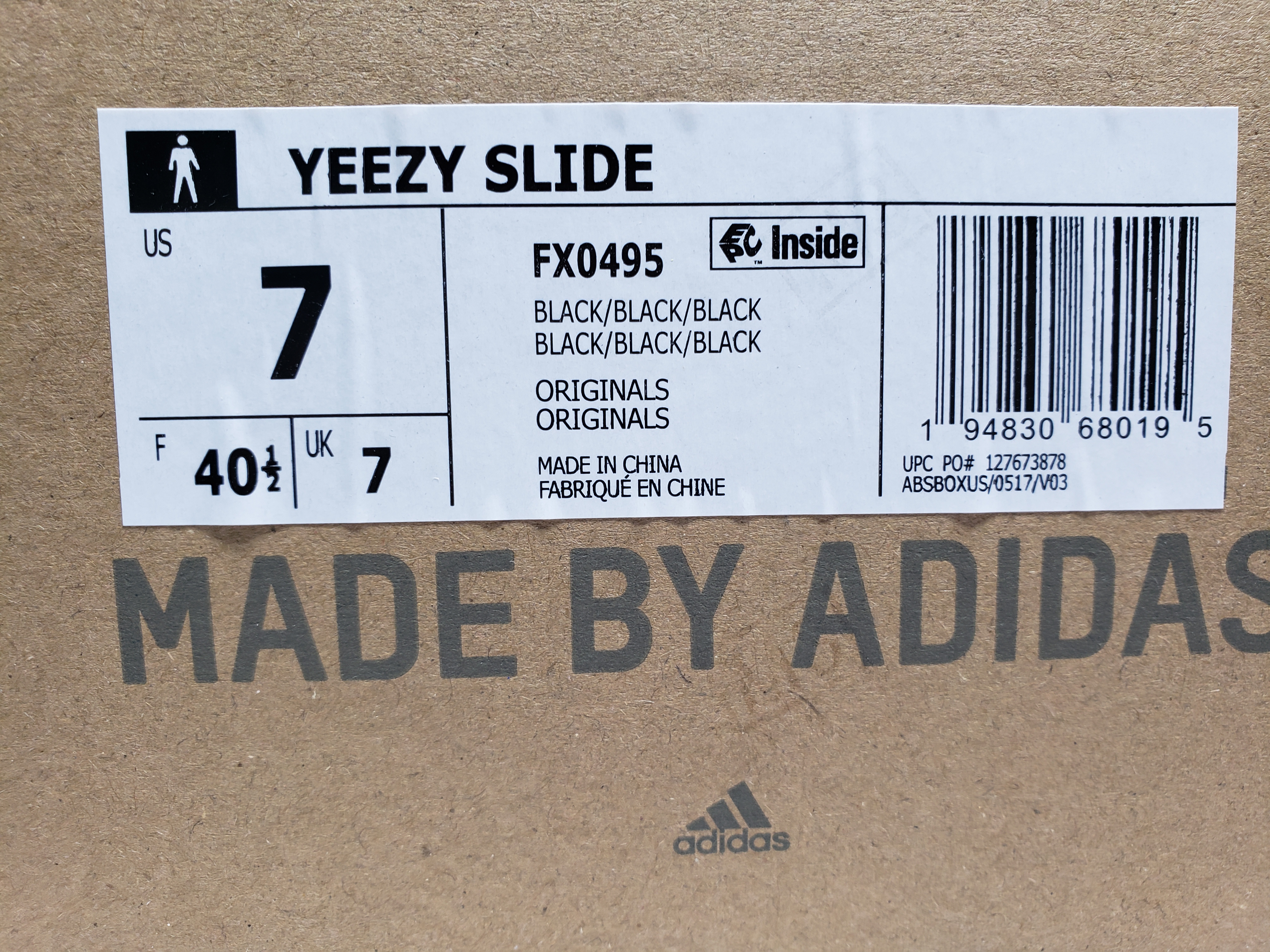 OG Yeezy Slide Black,FX0495