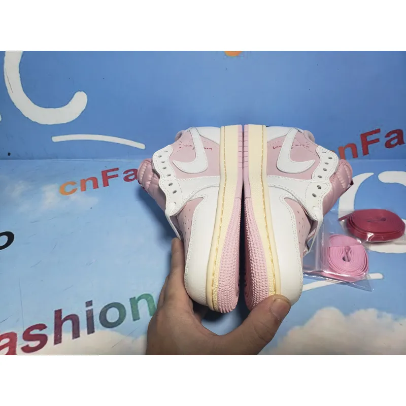 PKGoden Jordan 1 Low Travis Scott White Pink,DM7866-600