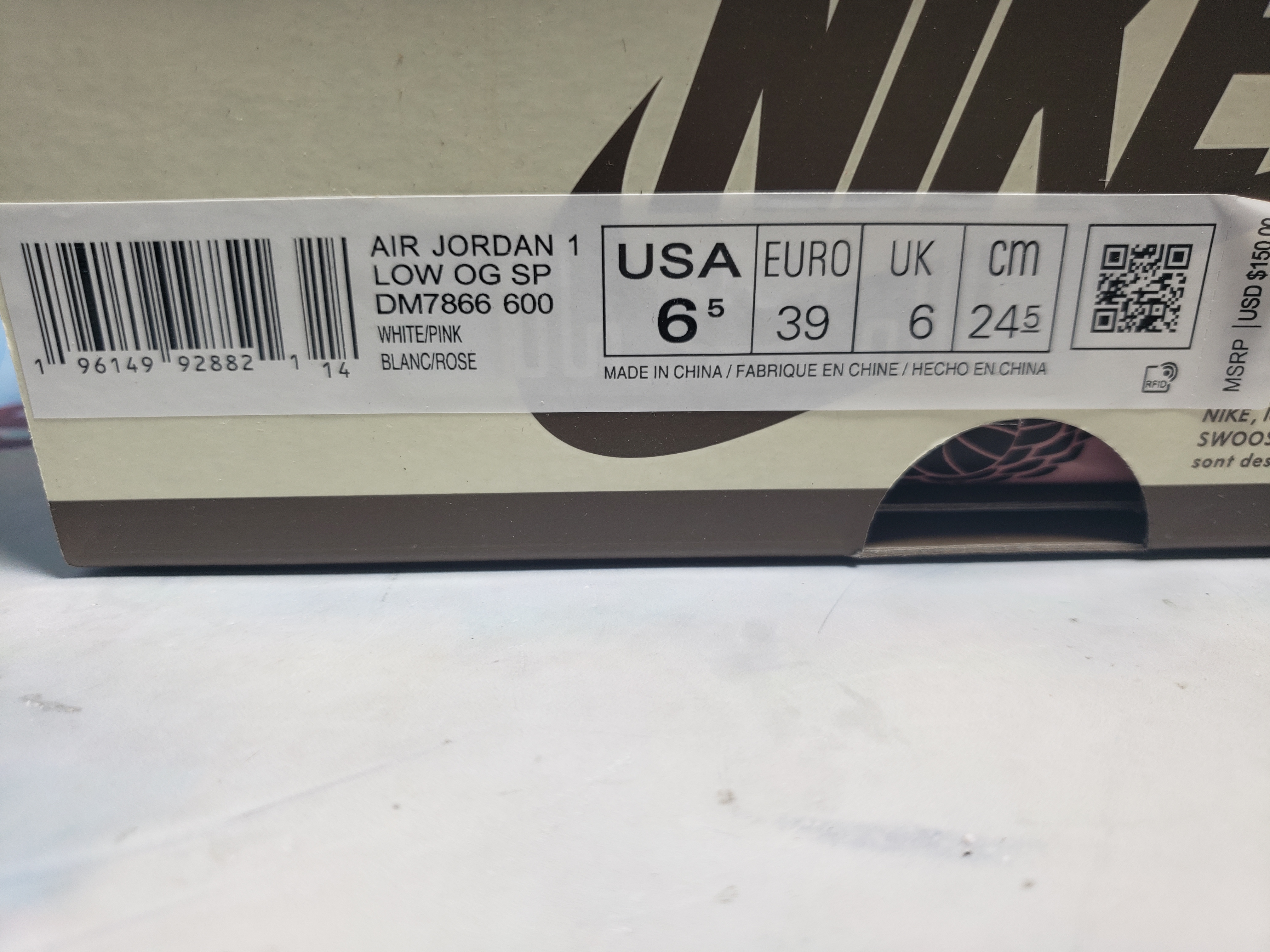 PKGoden Jordan 1 Low Travis Scott White Pink,DM7866-600