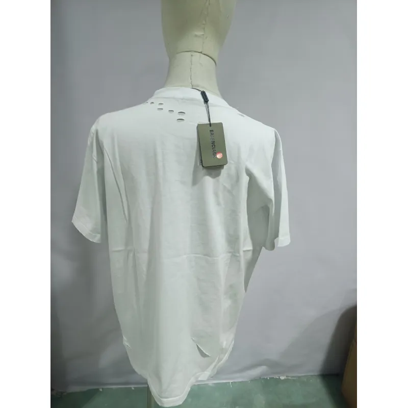 Balenciaga Distressed Damaged T-Shirts White