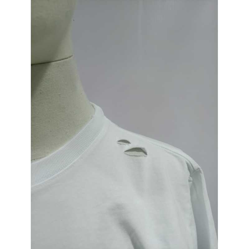 Balenciaga Distressed Damaged T-Shirts White