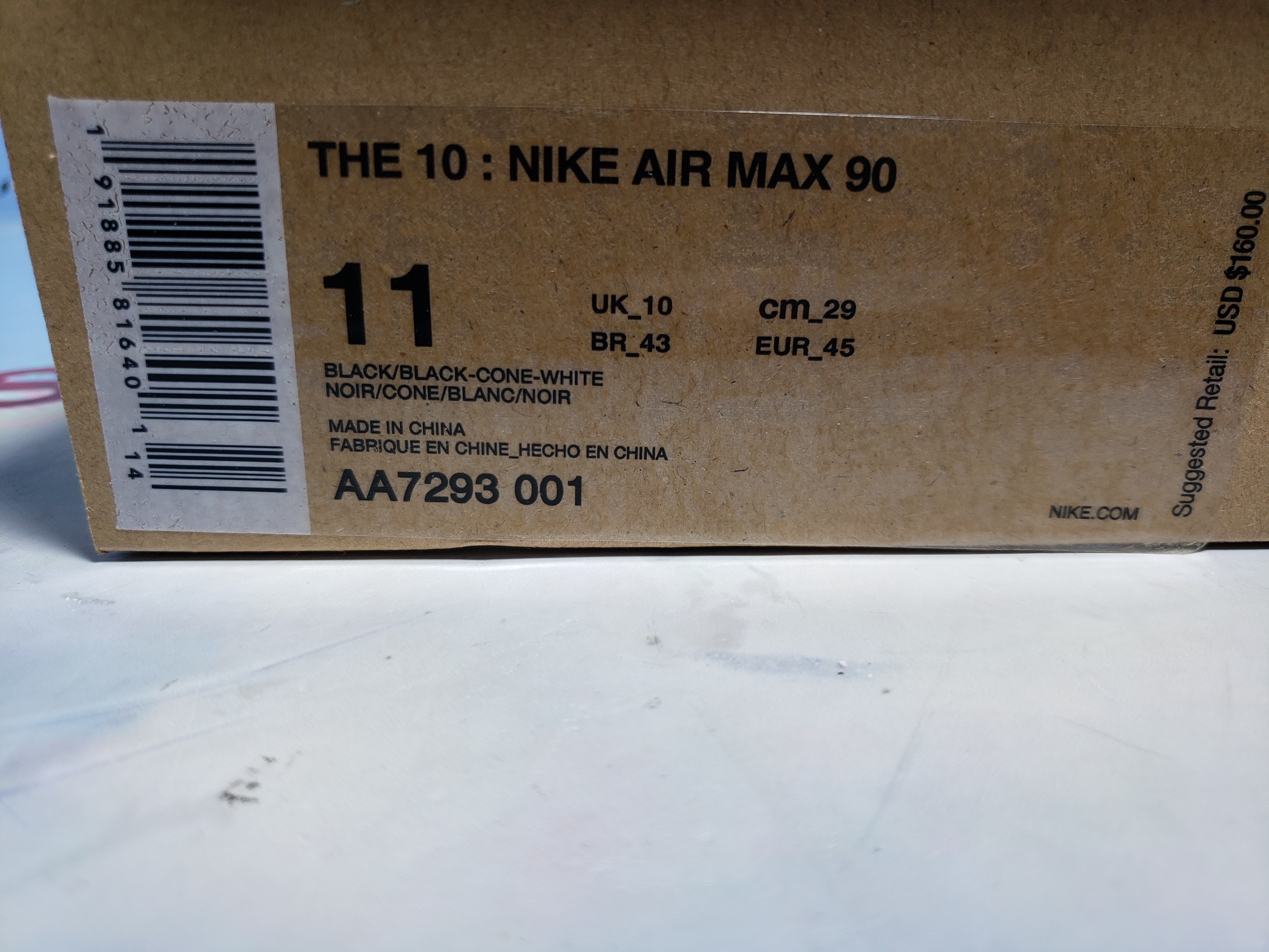 PKGoden Air Max 90 OFF-WHITE Black