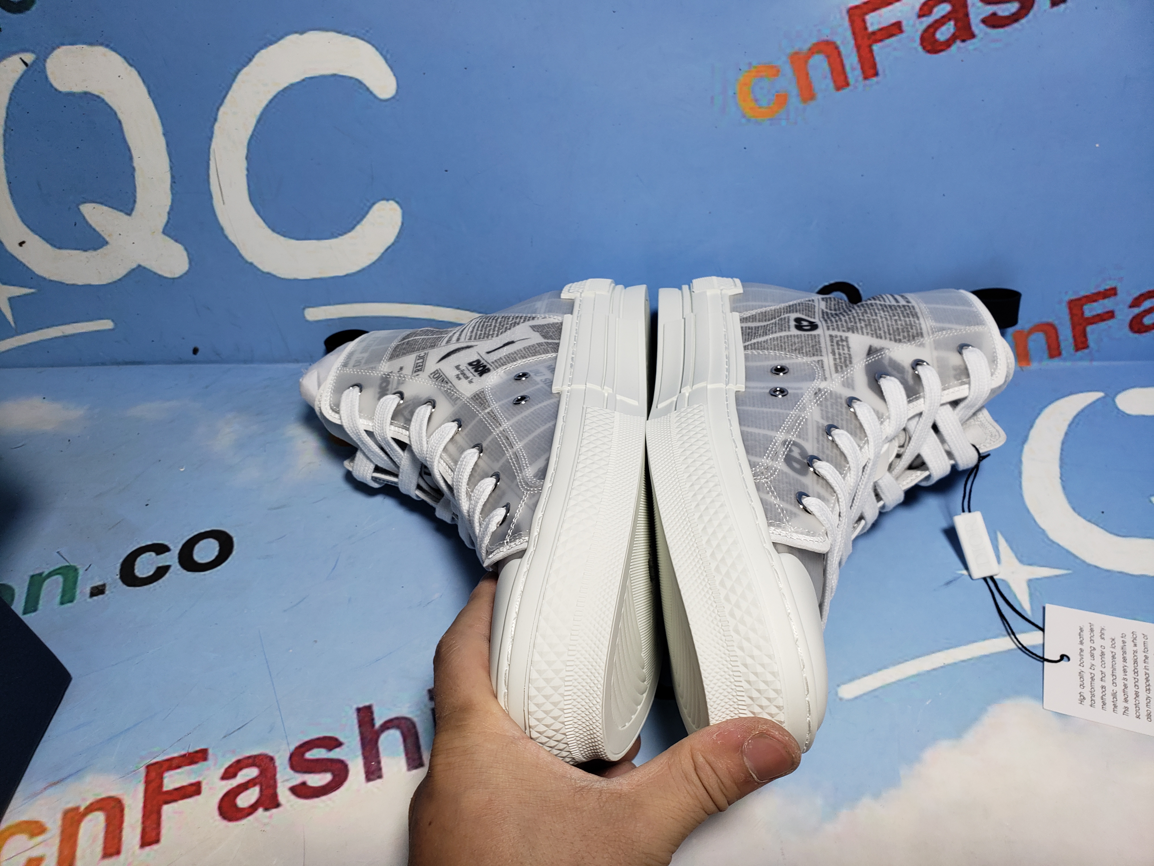 PKGoden Dior B23 Oblique Transparency High H565 White Black