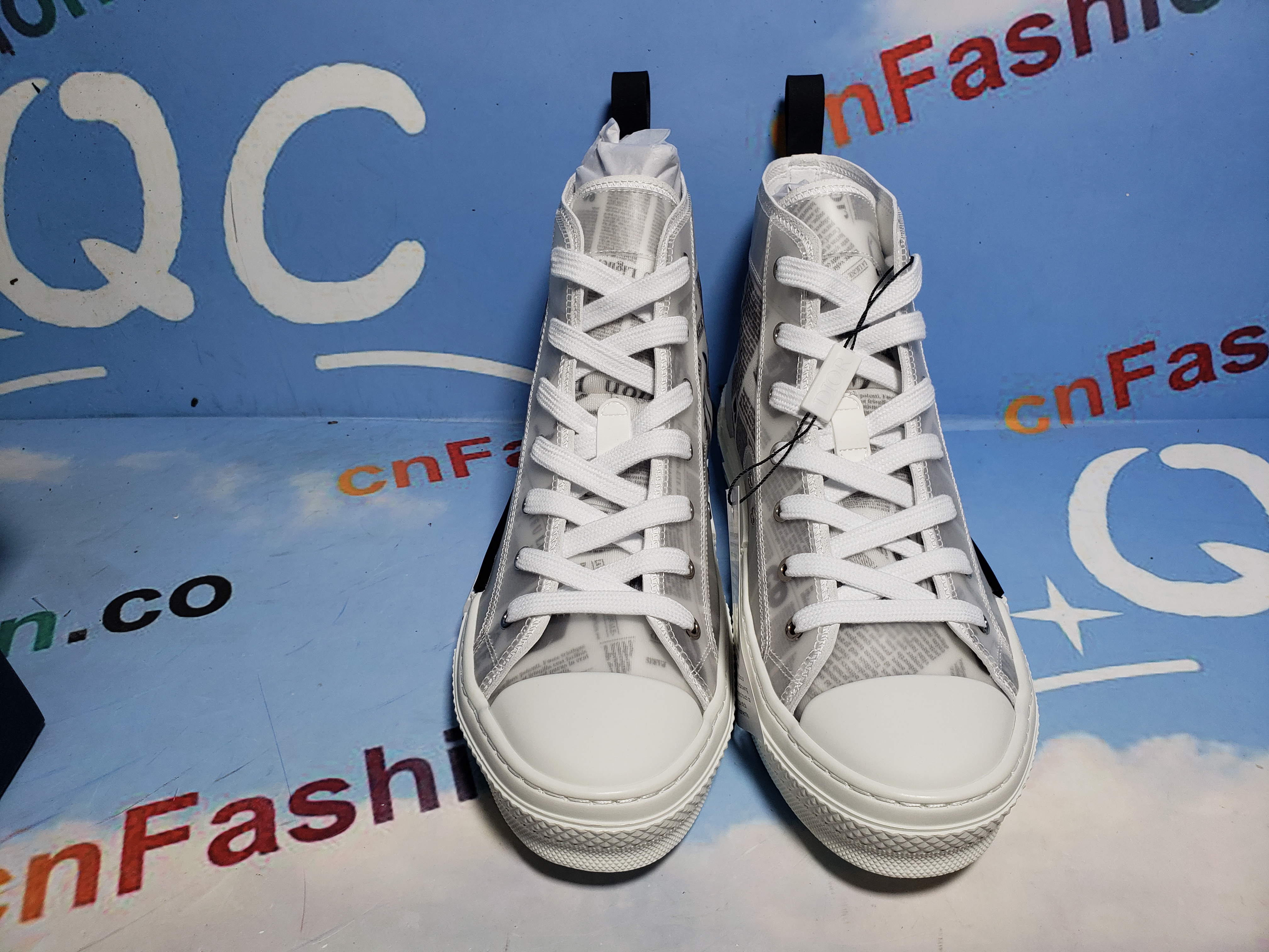 PKGoden Dior B23 Oblique Transparency High H565 White Black