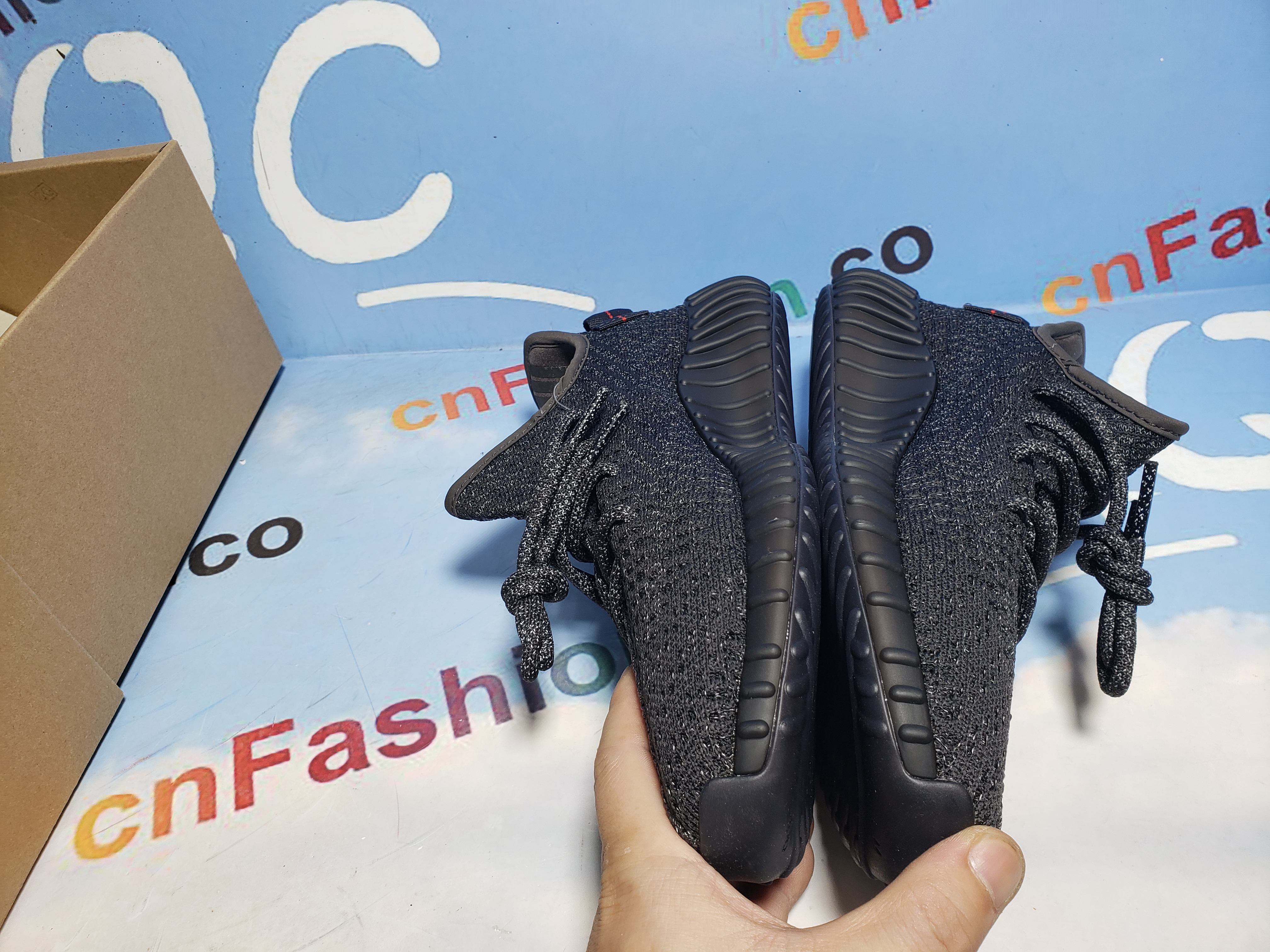 PKGoden Yeezy Boost 350 V2 Static Black (Reflective),FU9007