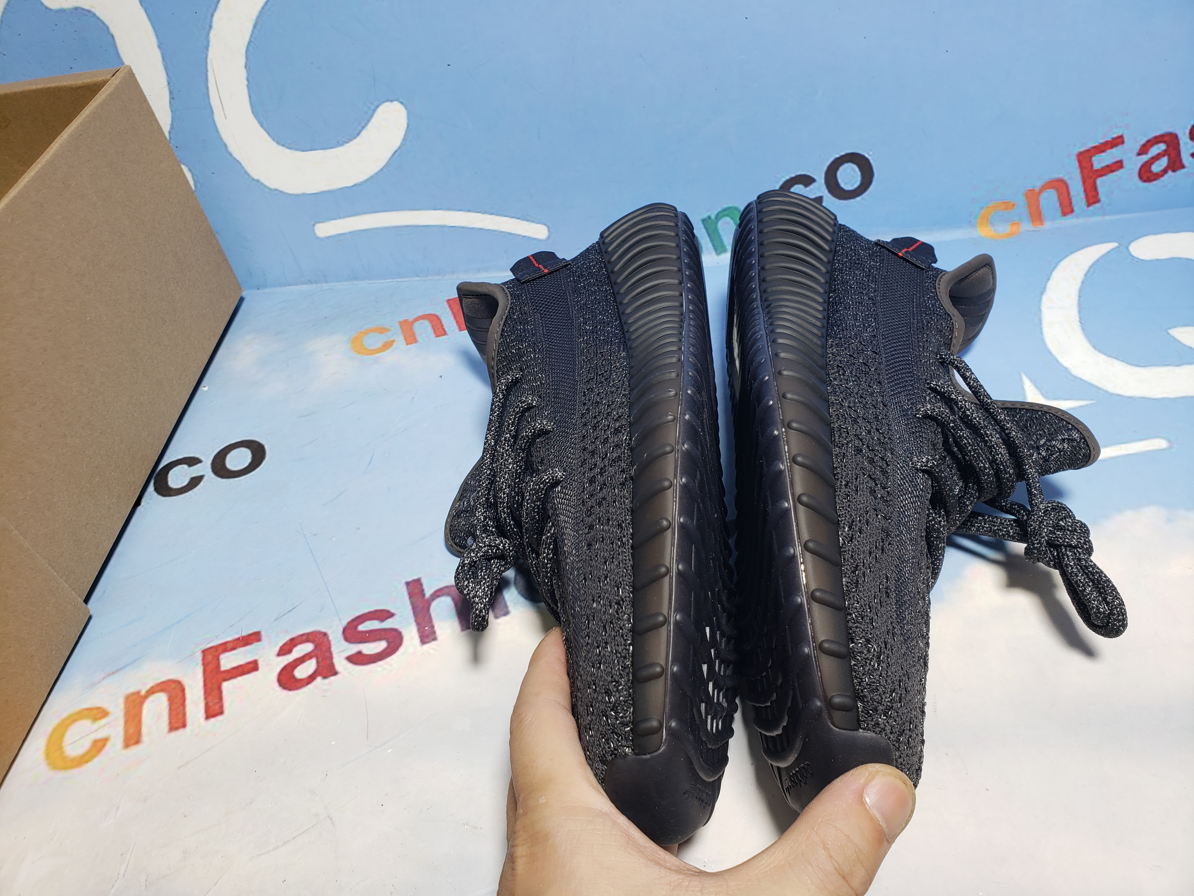 PKGoden Yeezy Boost 350 V2 Static Black (Reflective),FU9007