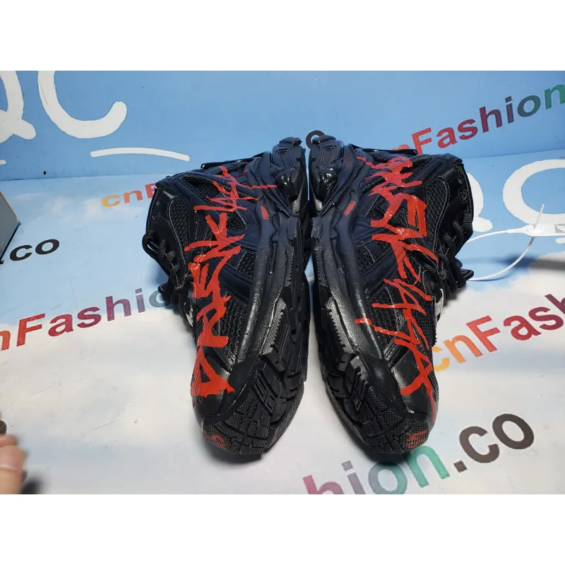 PKGoden Balenciaga 7th Runner Black And Red Characters 677402 W3RB1 0102