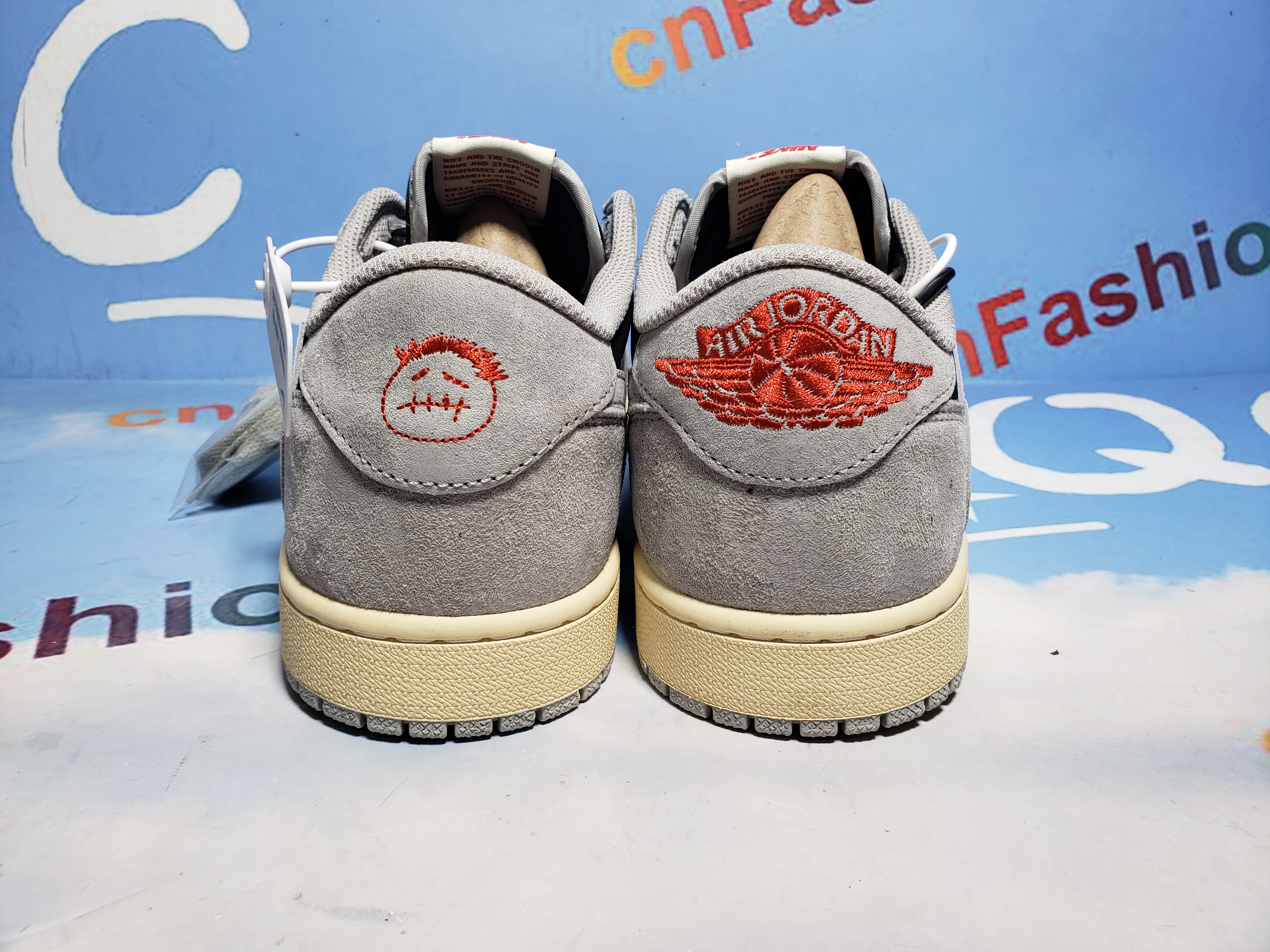 PKGoden Jordan 1 x Travis Scott Low White Grey Low Gang,DM7866-010