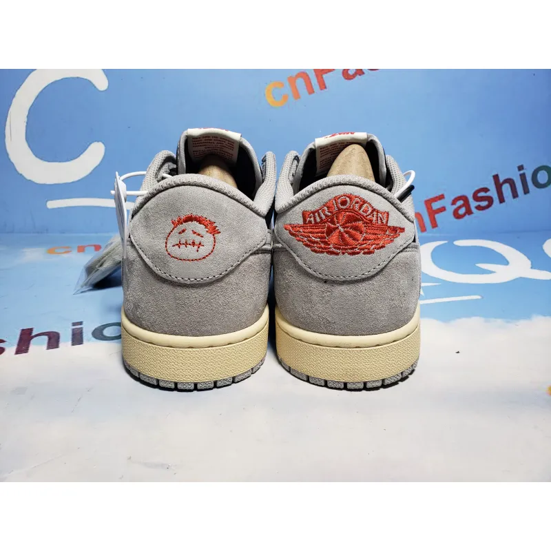 PKGoden Jordan 1 x Travis Scott Low White Grey Low Gang,DM7866-010